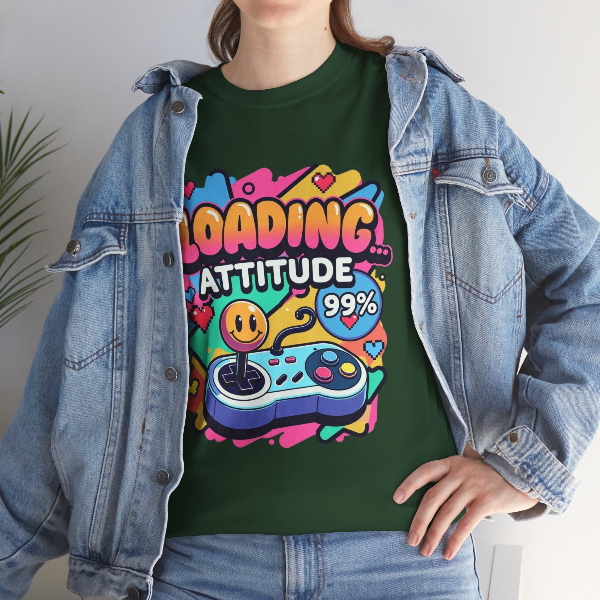 Loading Attitude Retro Gaming Heavy Cotton Tee
