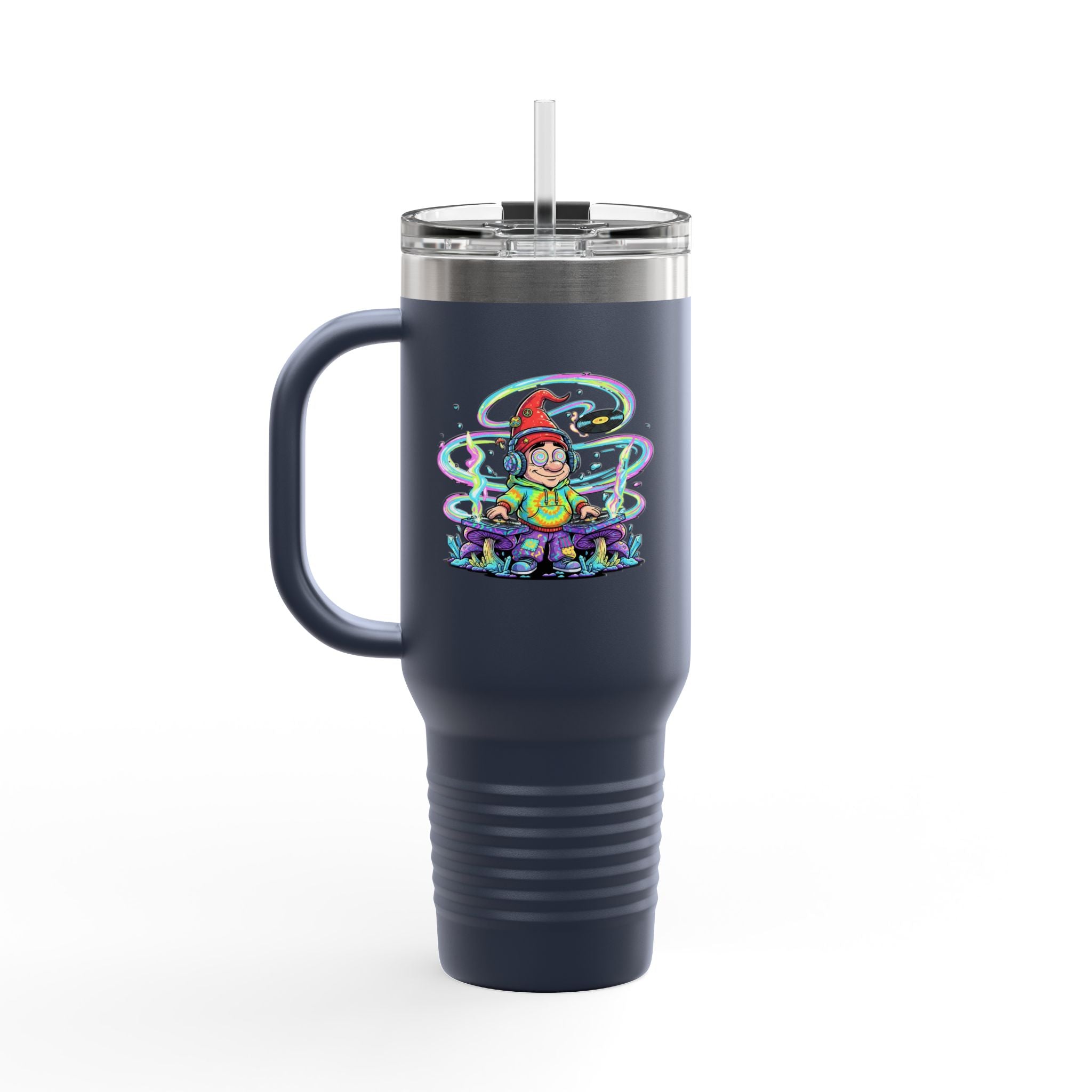 Psychedelic DJ 40oz Insulated Travel Mug