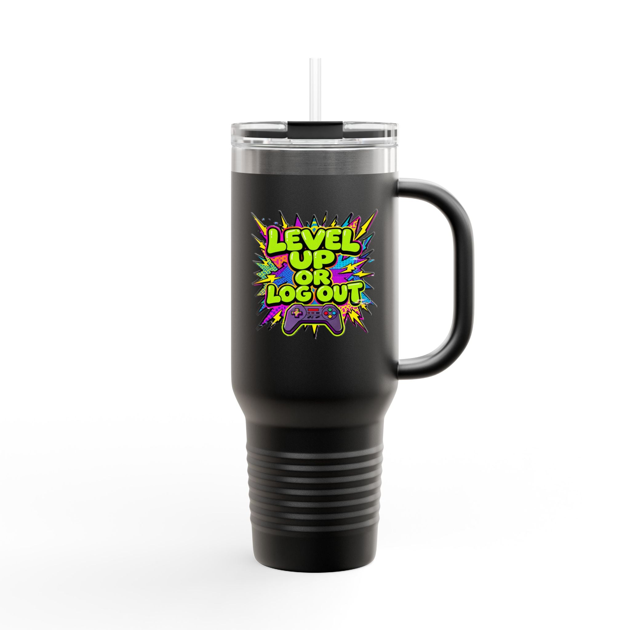 Level Up or Log Out 40oz Insulated Travel Mug