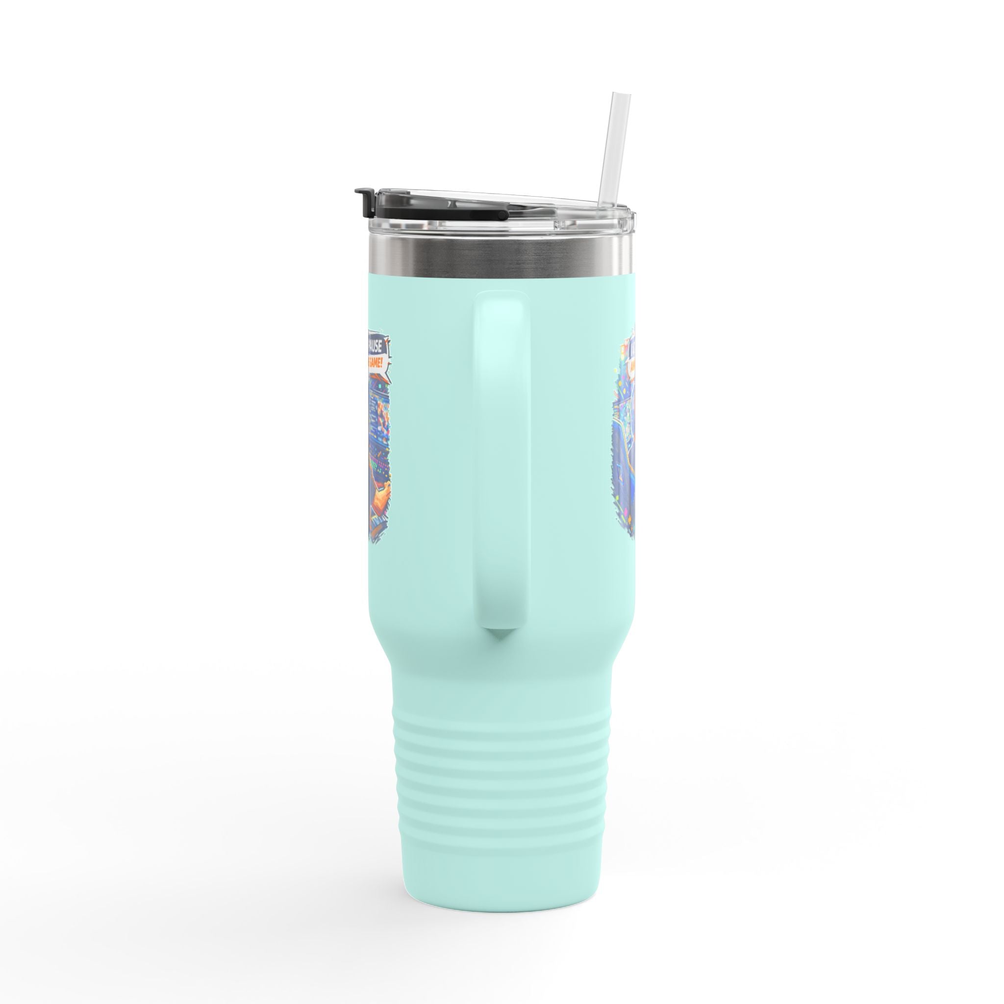 I Can't Pause An Online Game 40oz Insulated Tumbler Mug with Straw