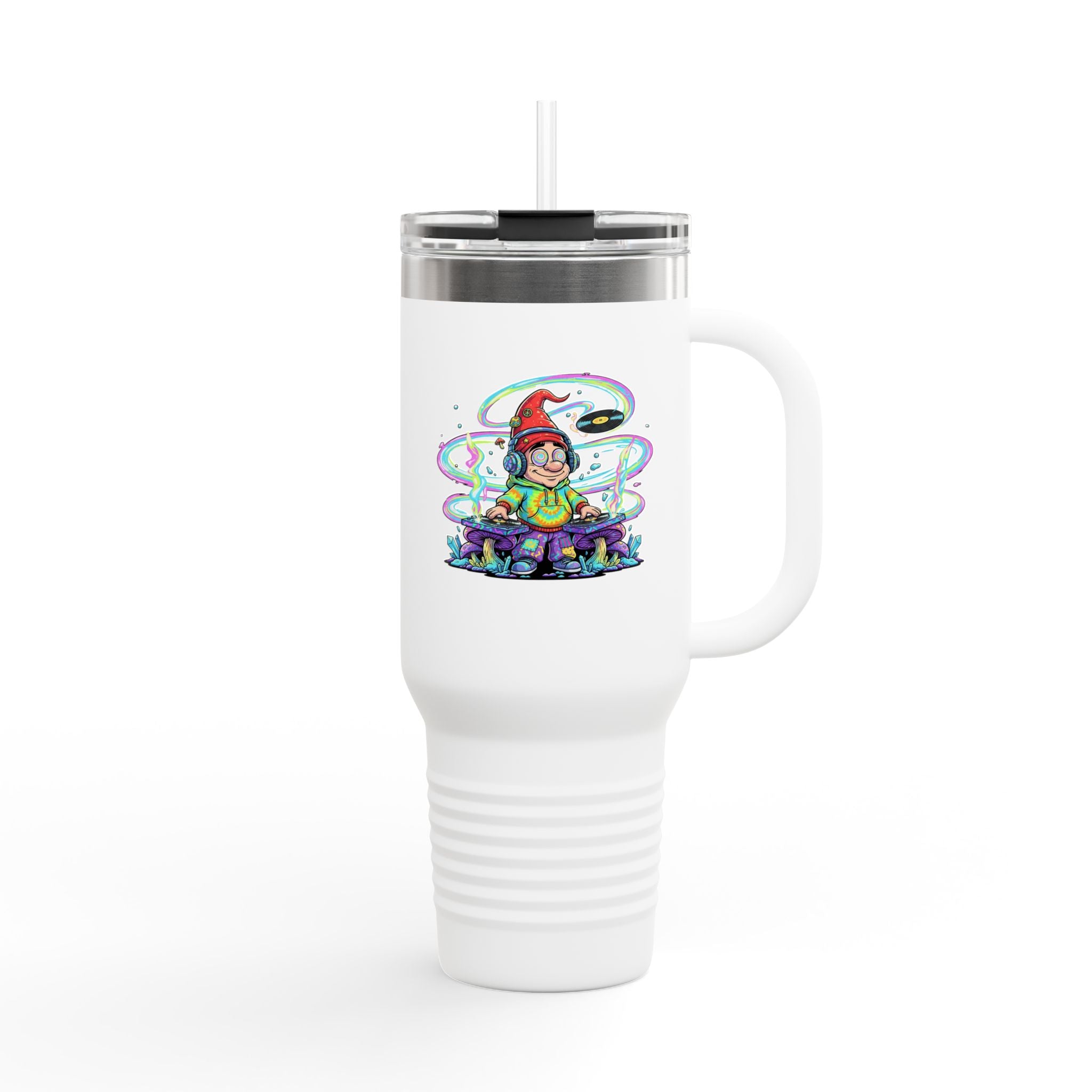 Psychedelic DJ 40oz Insulated Travel Mug