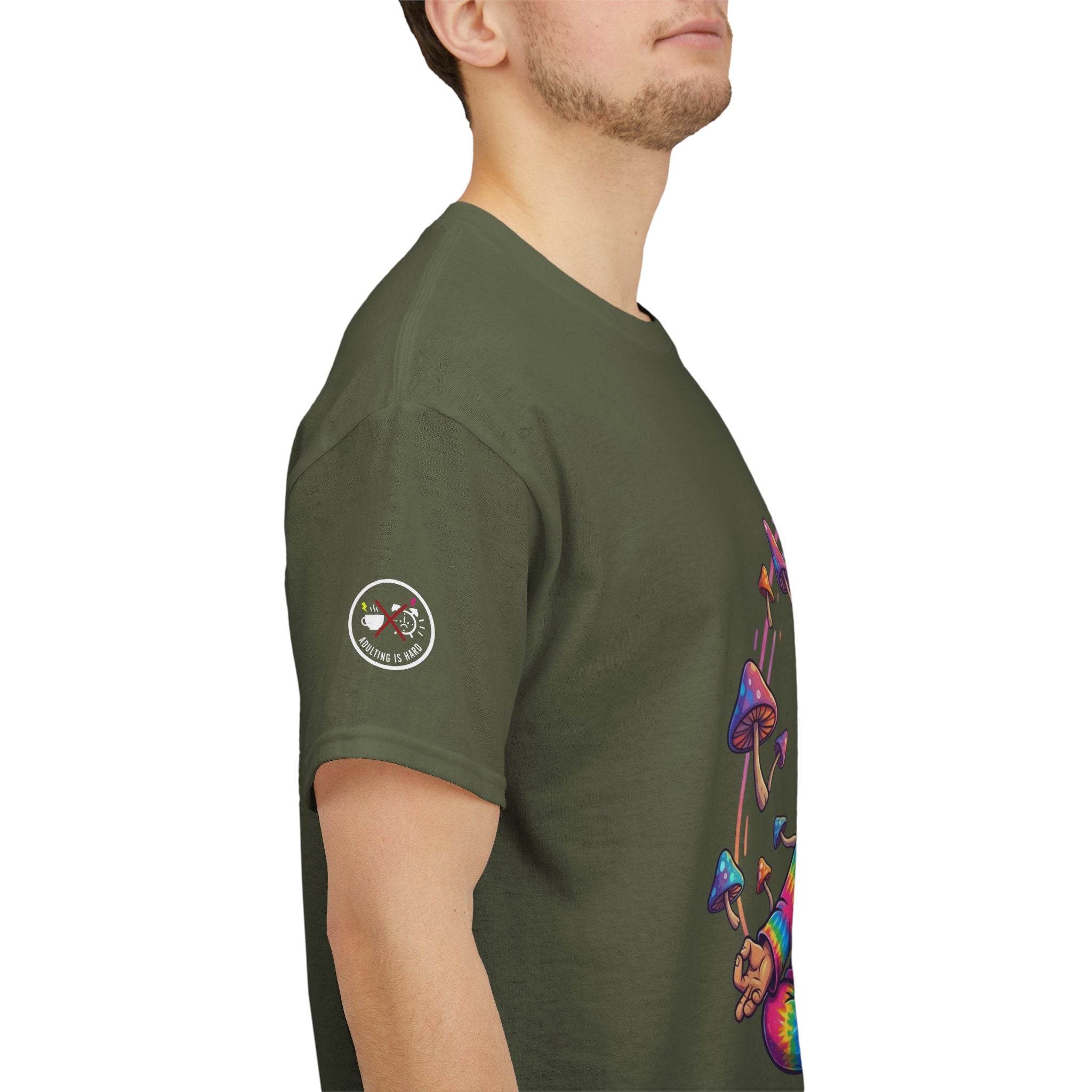 Mushroom Meditation Gnome Heavy Cotton Tee