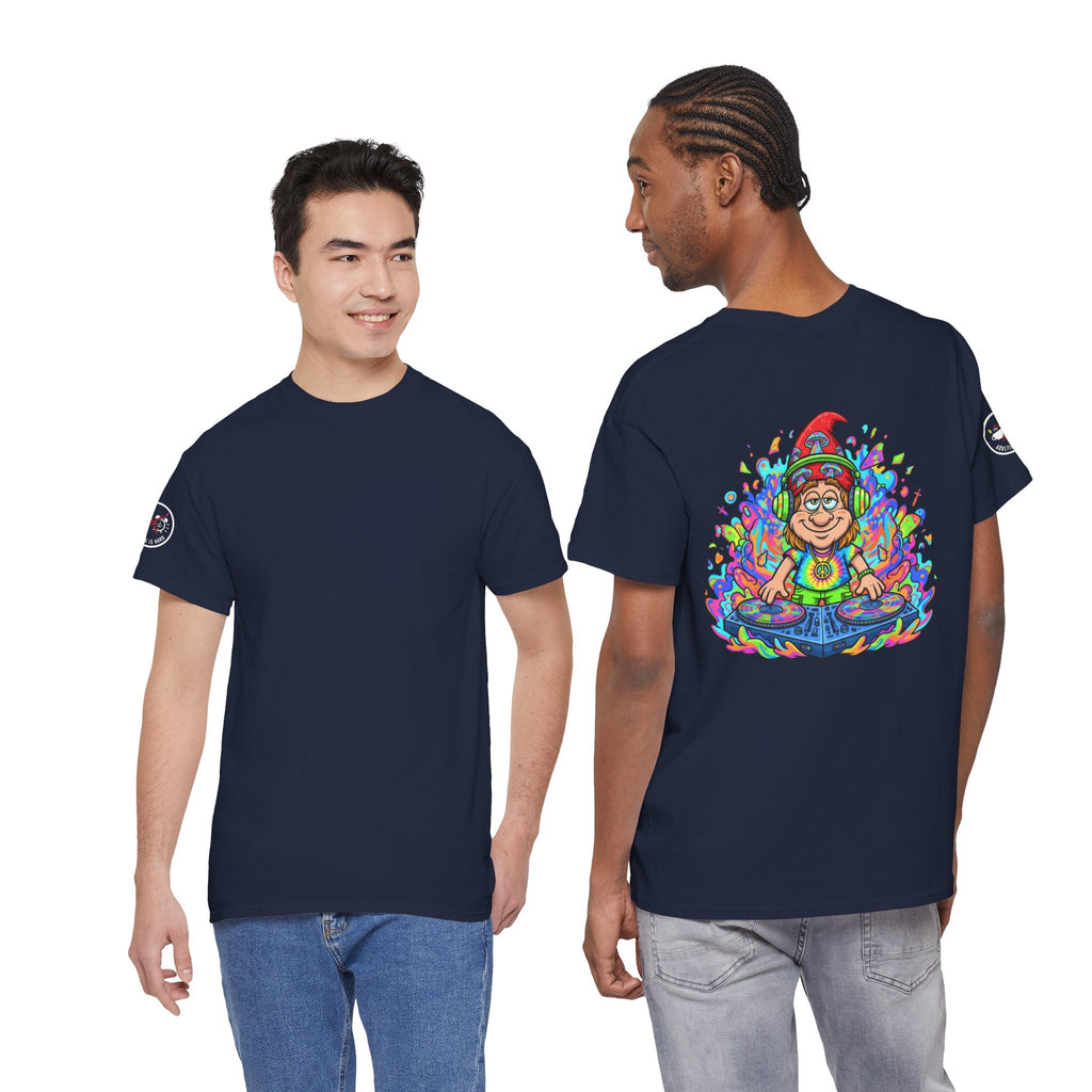 Hippie DJ Back Print Heavy Cotton Tee