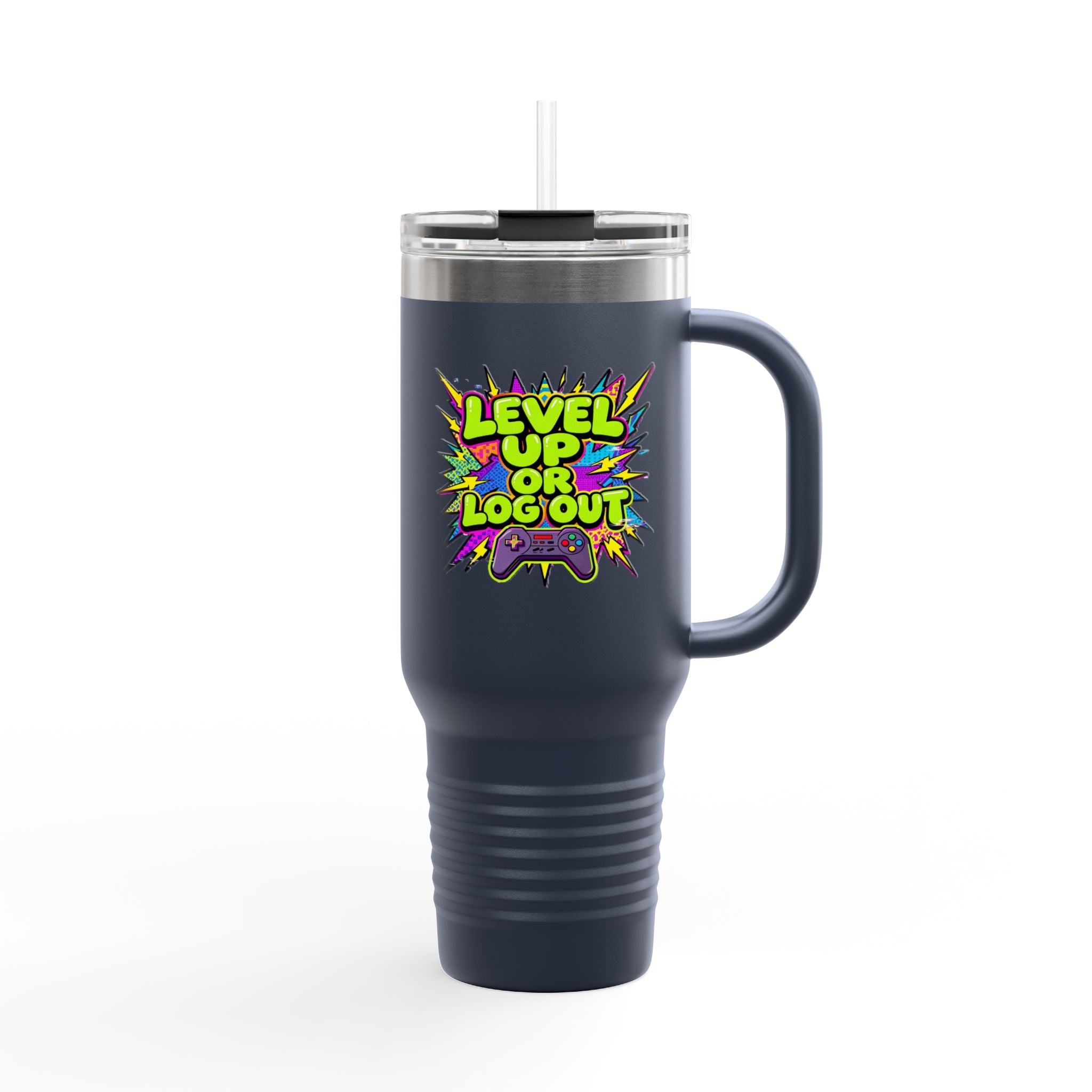 Level Up or Log Out 40oz Insulated Travel Mug