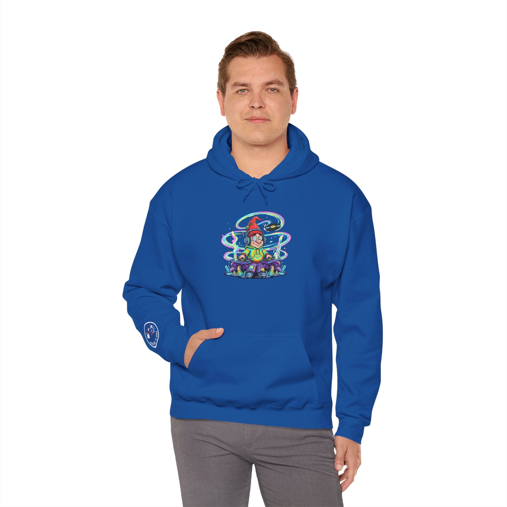 Psychedelic DJ Mushroom Hooded Sweatshirt