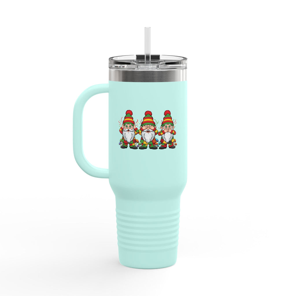 Hear, See, Speak No Evil Gnomes 40oz Insulated Travel Mug