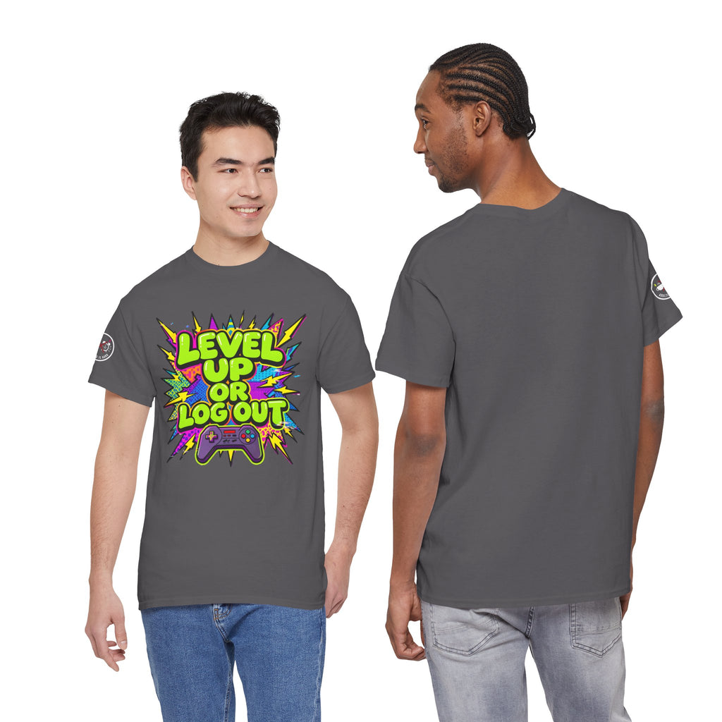 Level Up or Log Out Heavy Cotton T-Shirt
