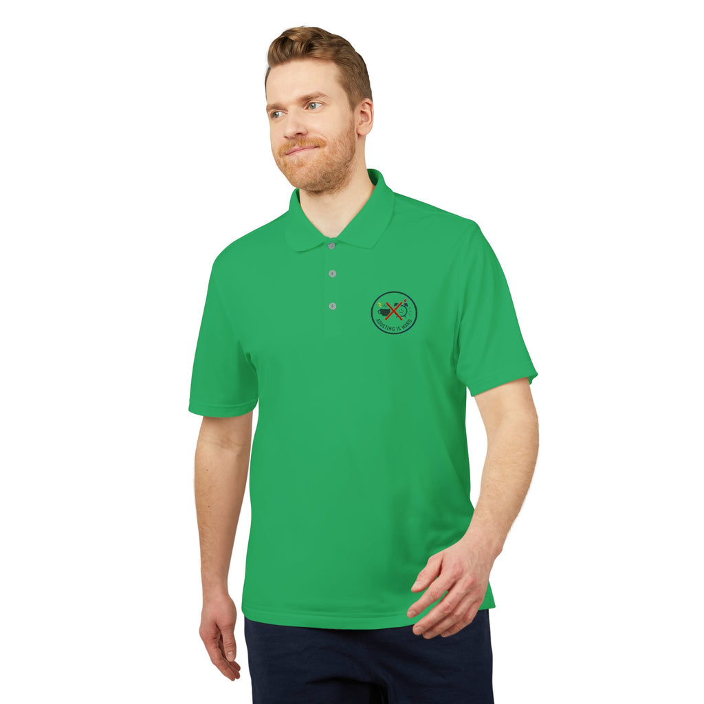 Adulting Is Hard Unisex Performance Polo Tee