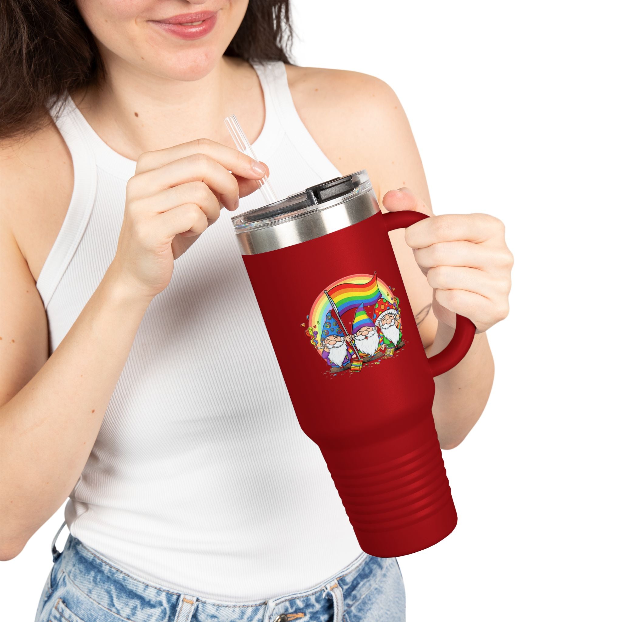 Pride Gnome 40oz Insulated Travel Mug
