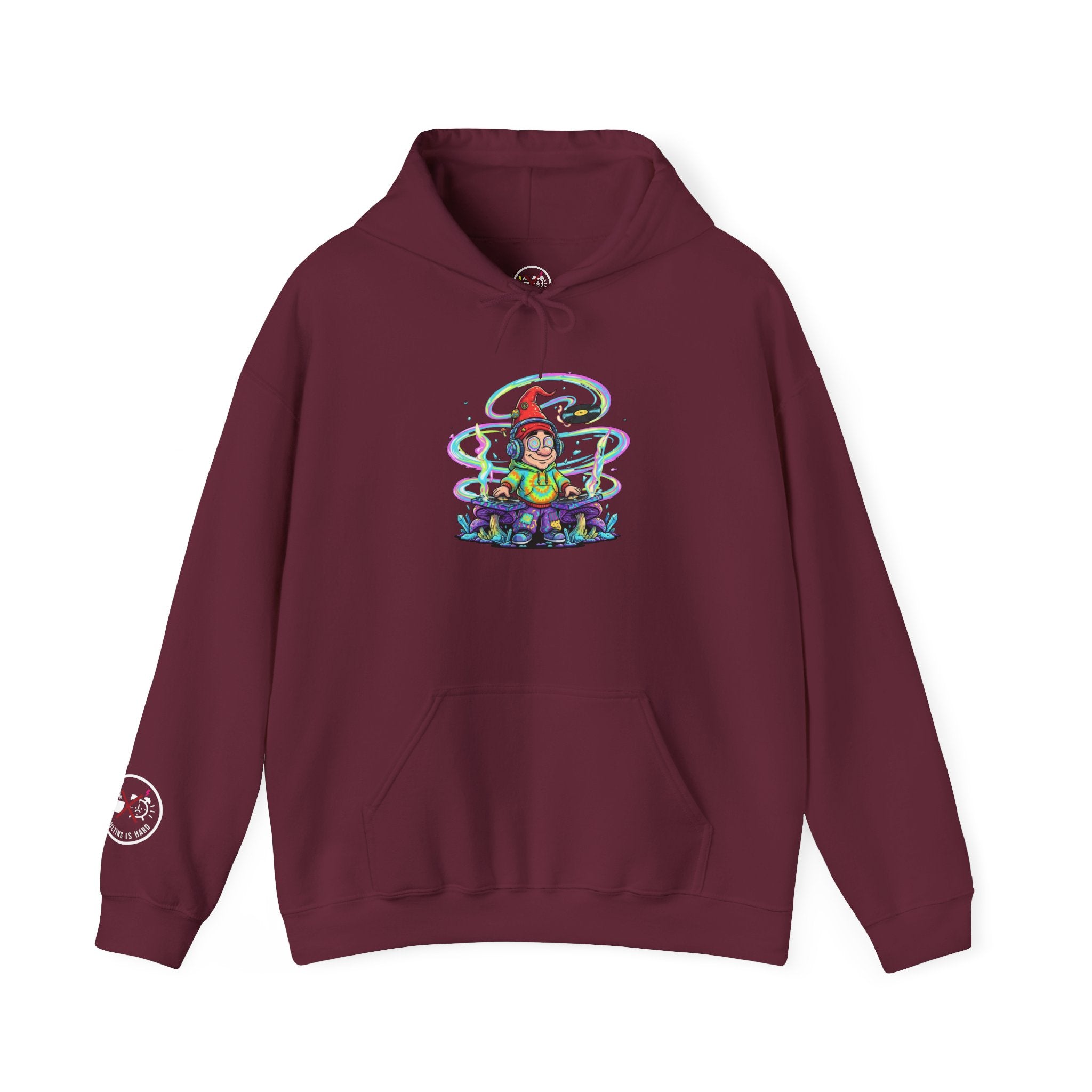 Psychedelic DJ Mushroom Hooded Sweatshirt