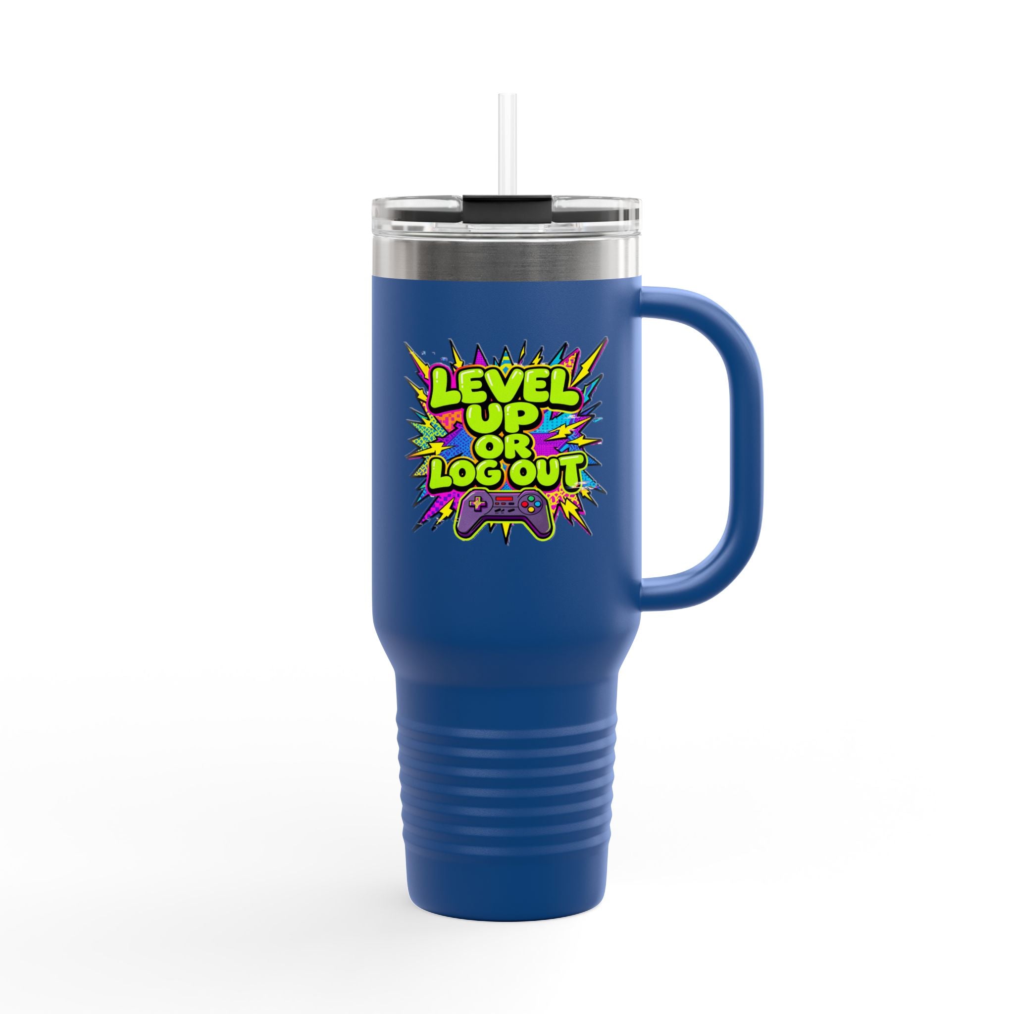 Level Up or Log Out 40oz Insulated Travel Mug
