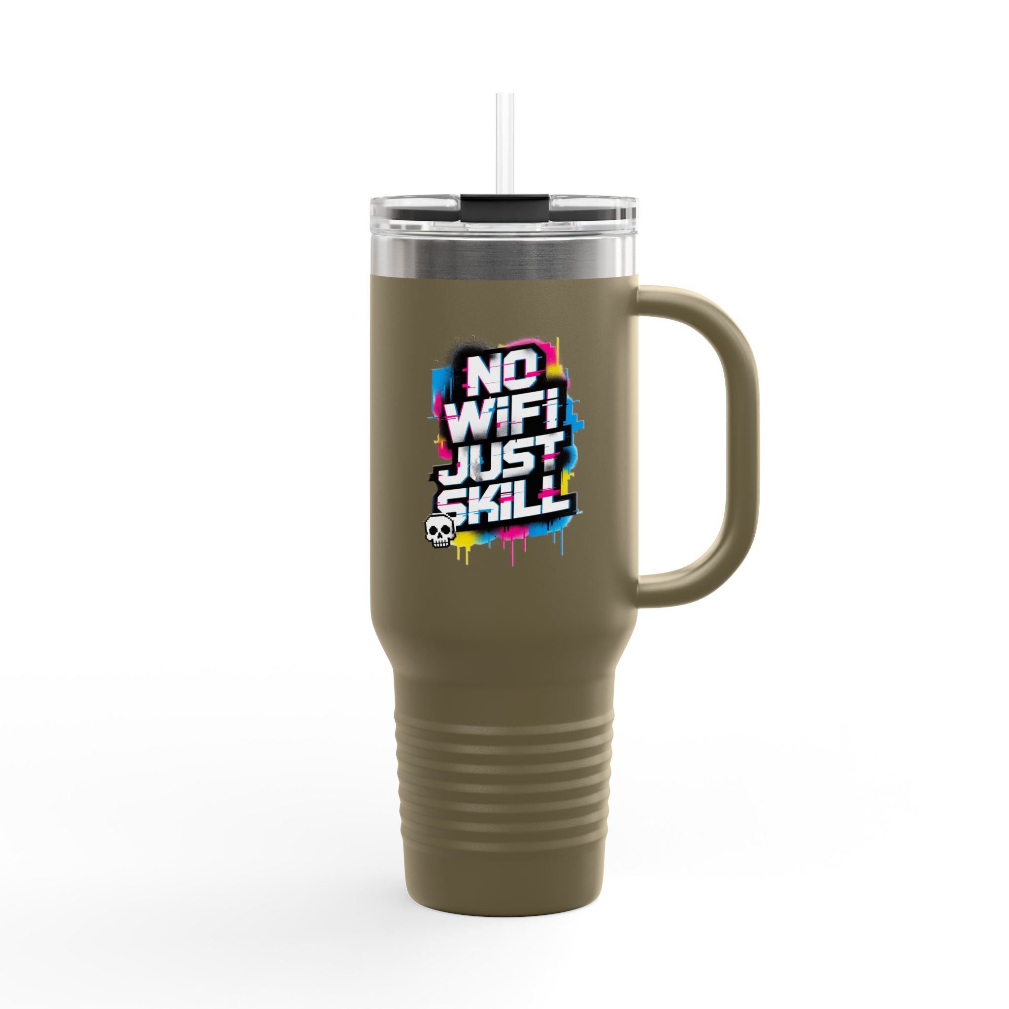 No WiFi Just Skill 40oz Insulated Travel Mug
