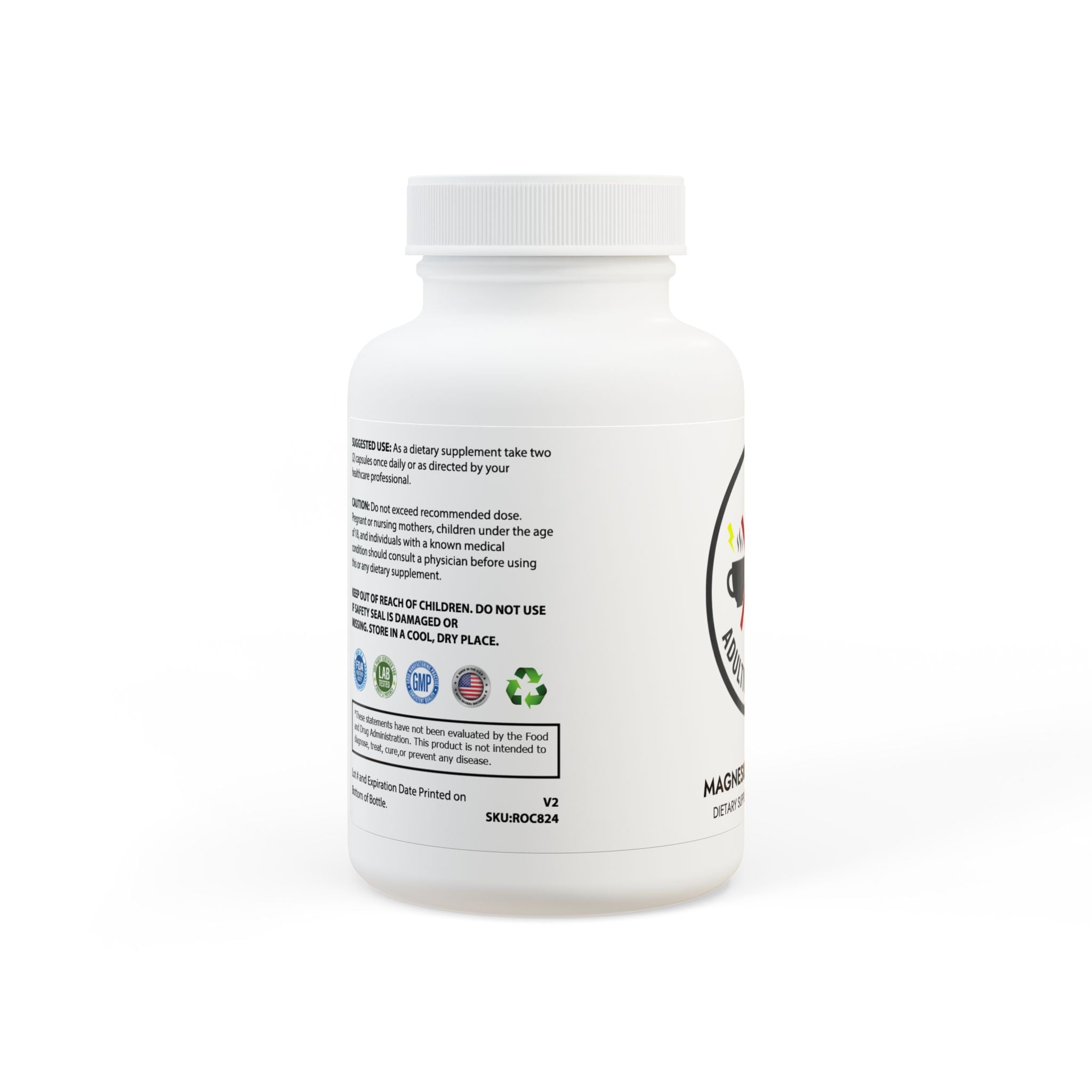 Adulting Is Hard Magnesium Glycinate Supplement (60 Capsules)