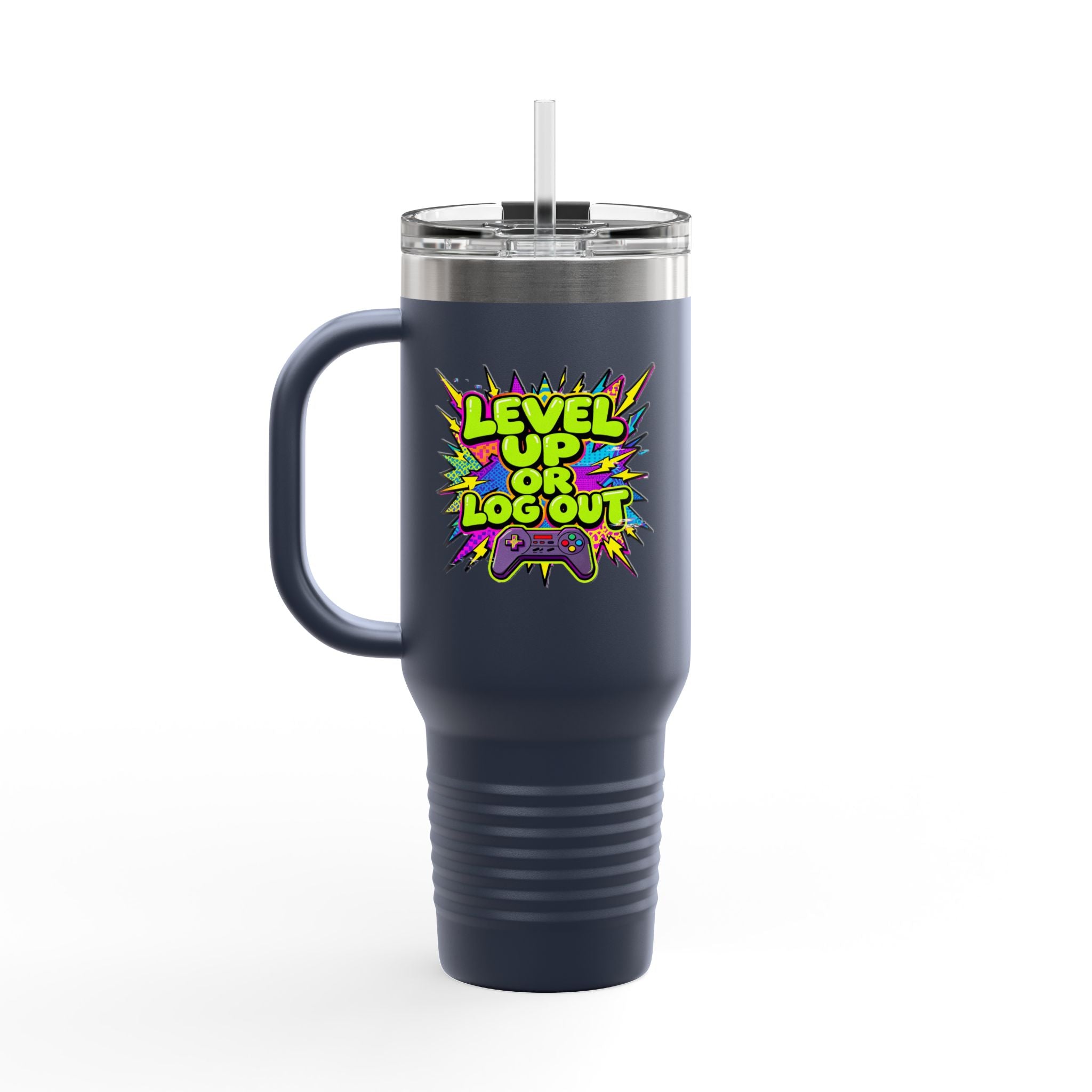 Level Up or Log Out 40oz Insulated Travel Mug