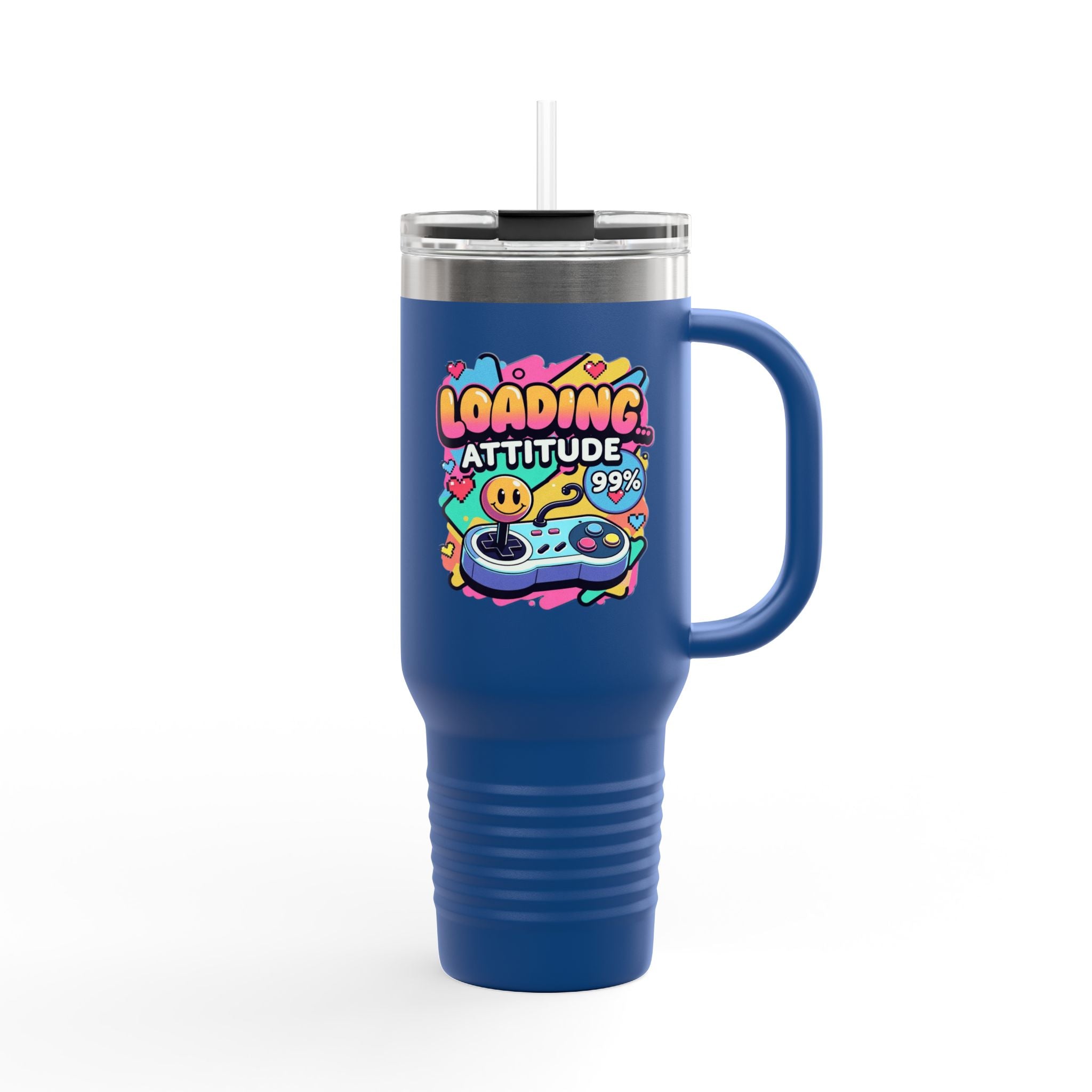Loading Attitude 99% Retro Gamer 40oz insulated Travel Mug