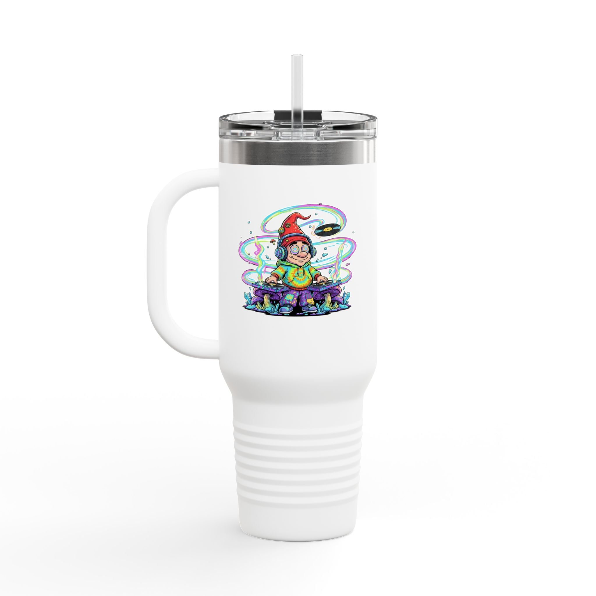 Psychedelic DJ 40oz Insulated Travel Mug