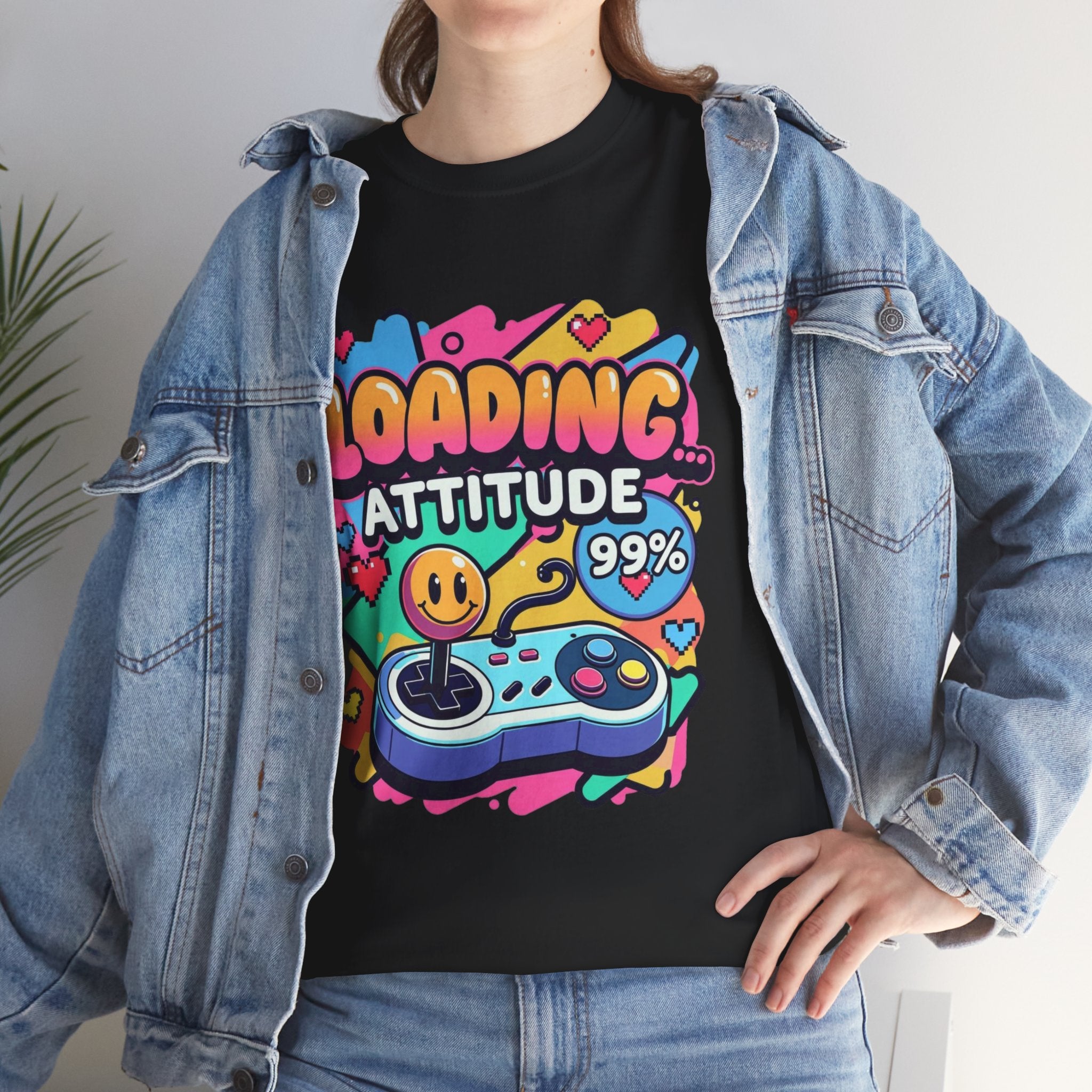 Loading Attitude Retro Gaming Heavy Cotton Tee