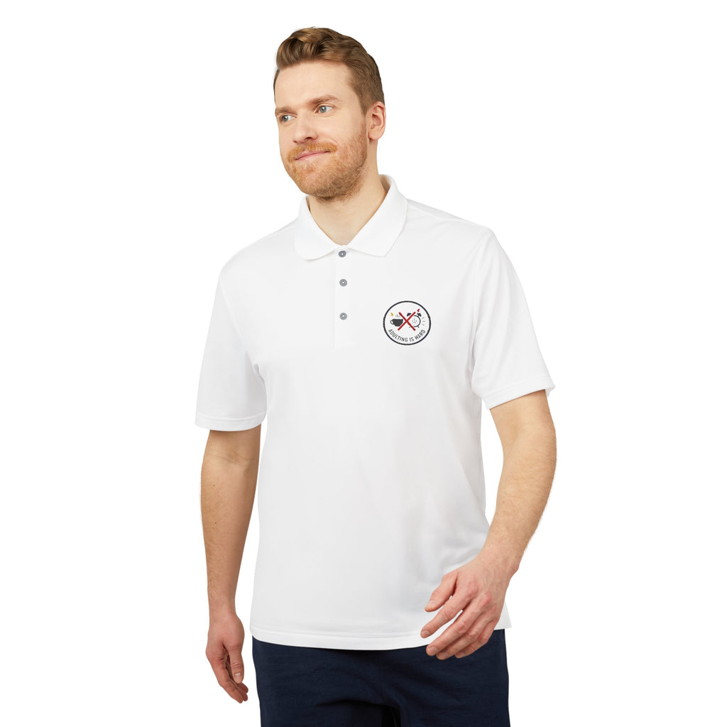 Adulting Is Hard Unisex Performance Polo Tee