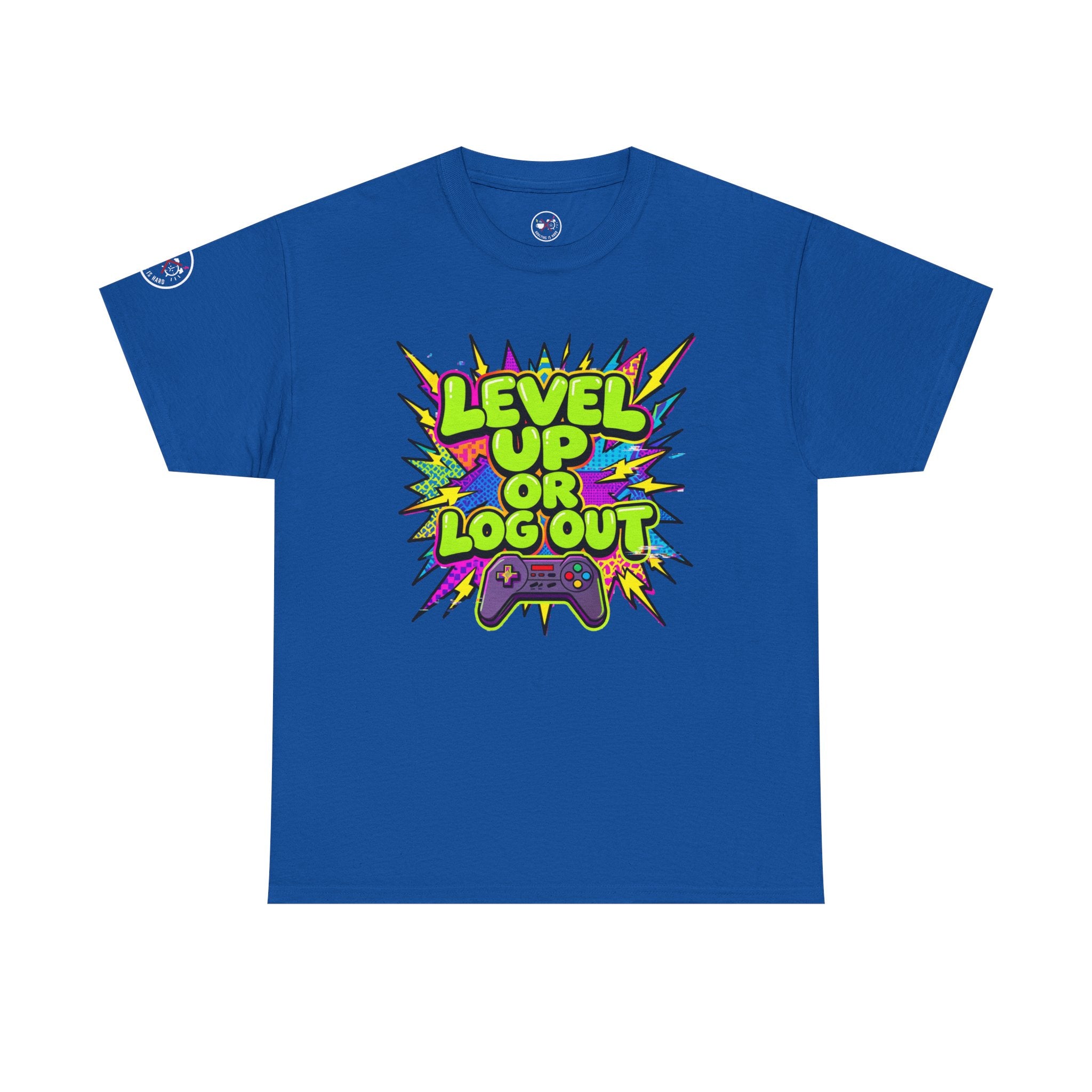Level Up or Log Out Heavy Cotton T-Shirt