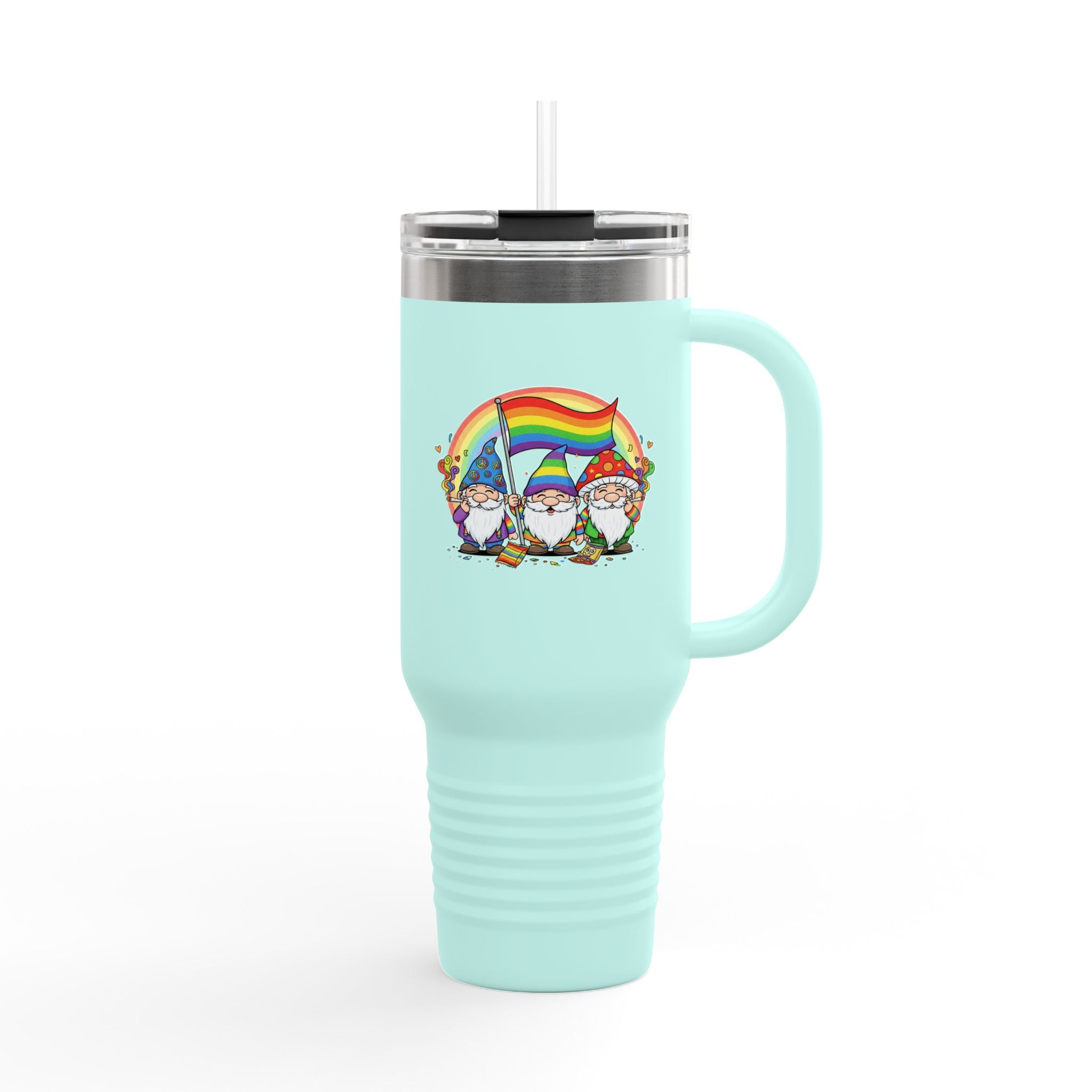 Pride Gnome 40oz Insulated Travel Mug