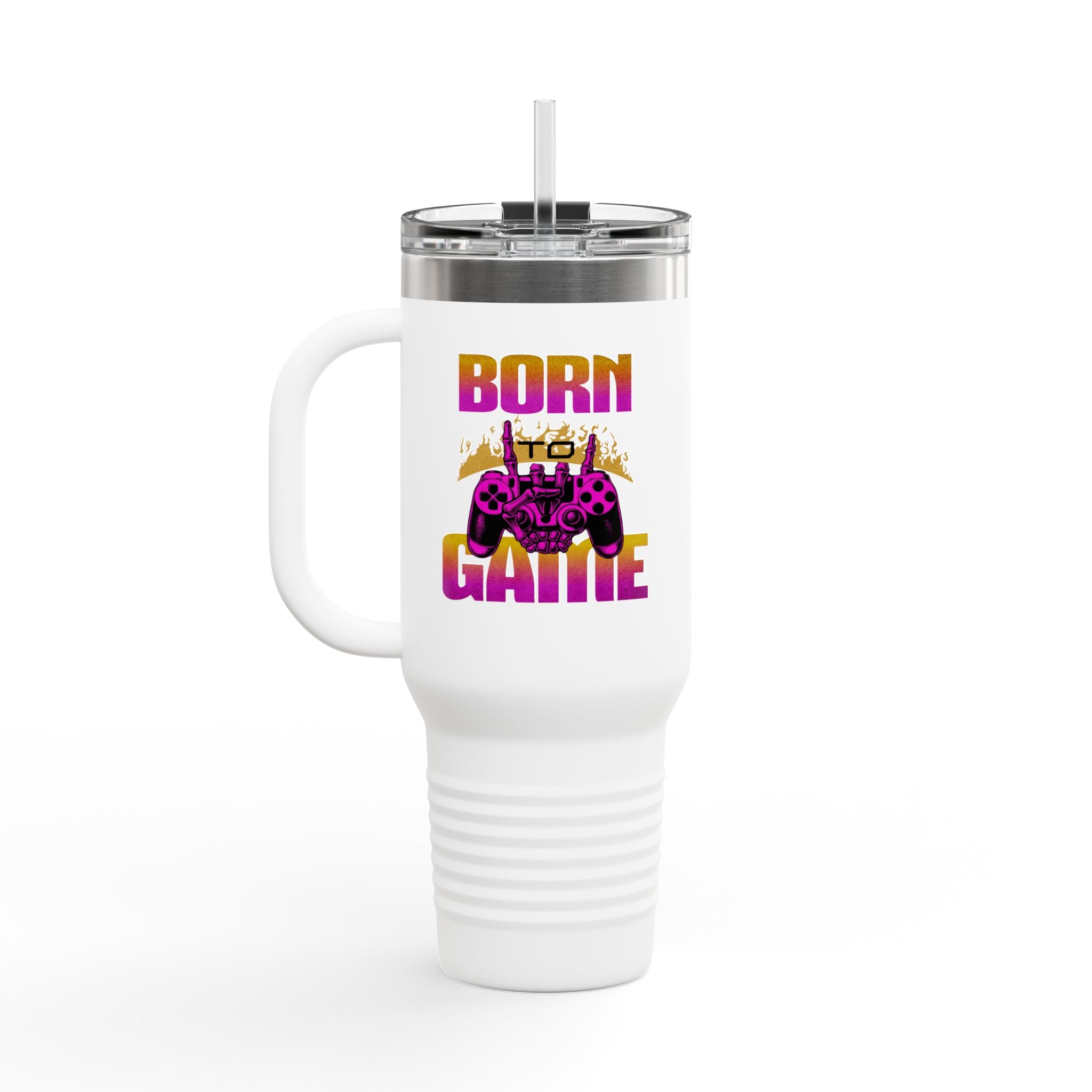 Born to Game 40oz Insulated Travel Mug