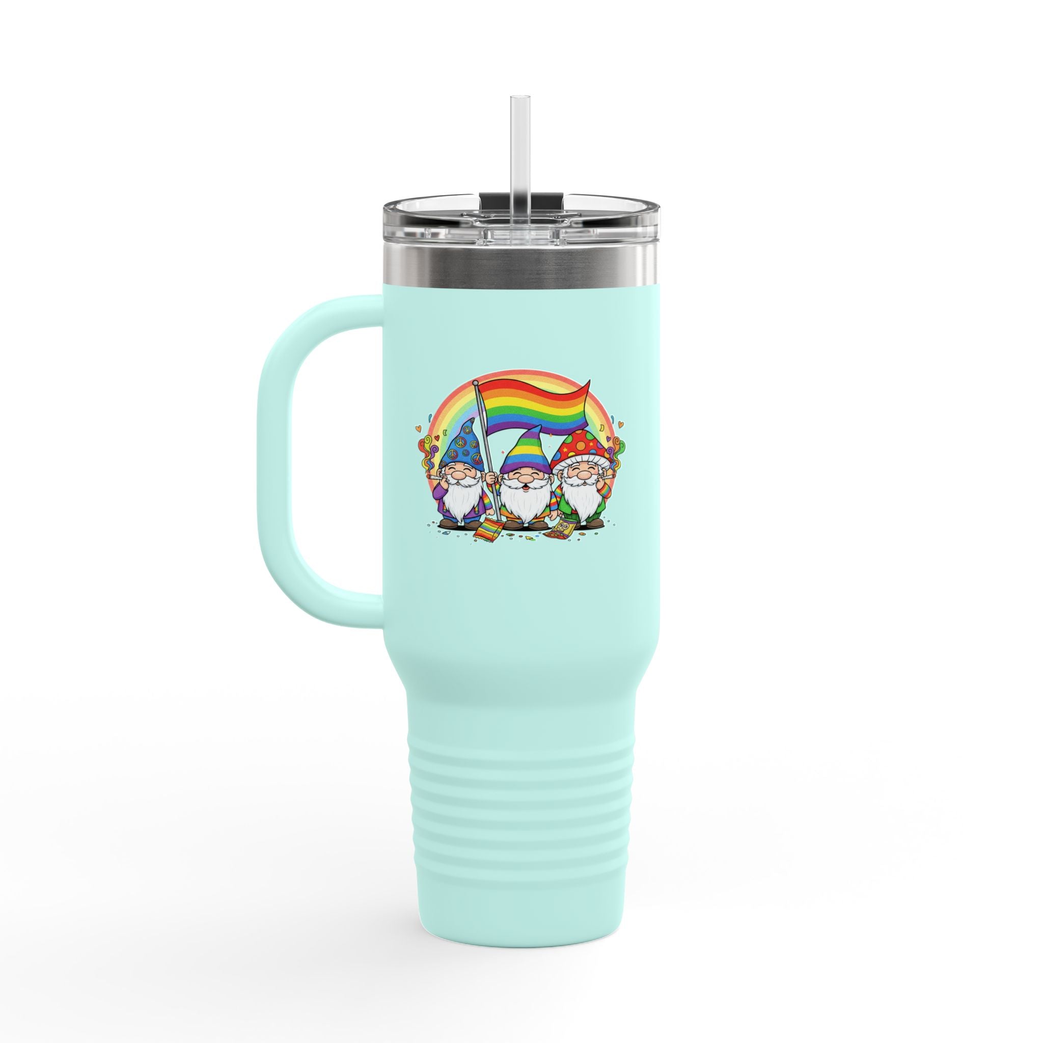 Pride Gnome 40oz Insulated Travel Mug