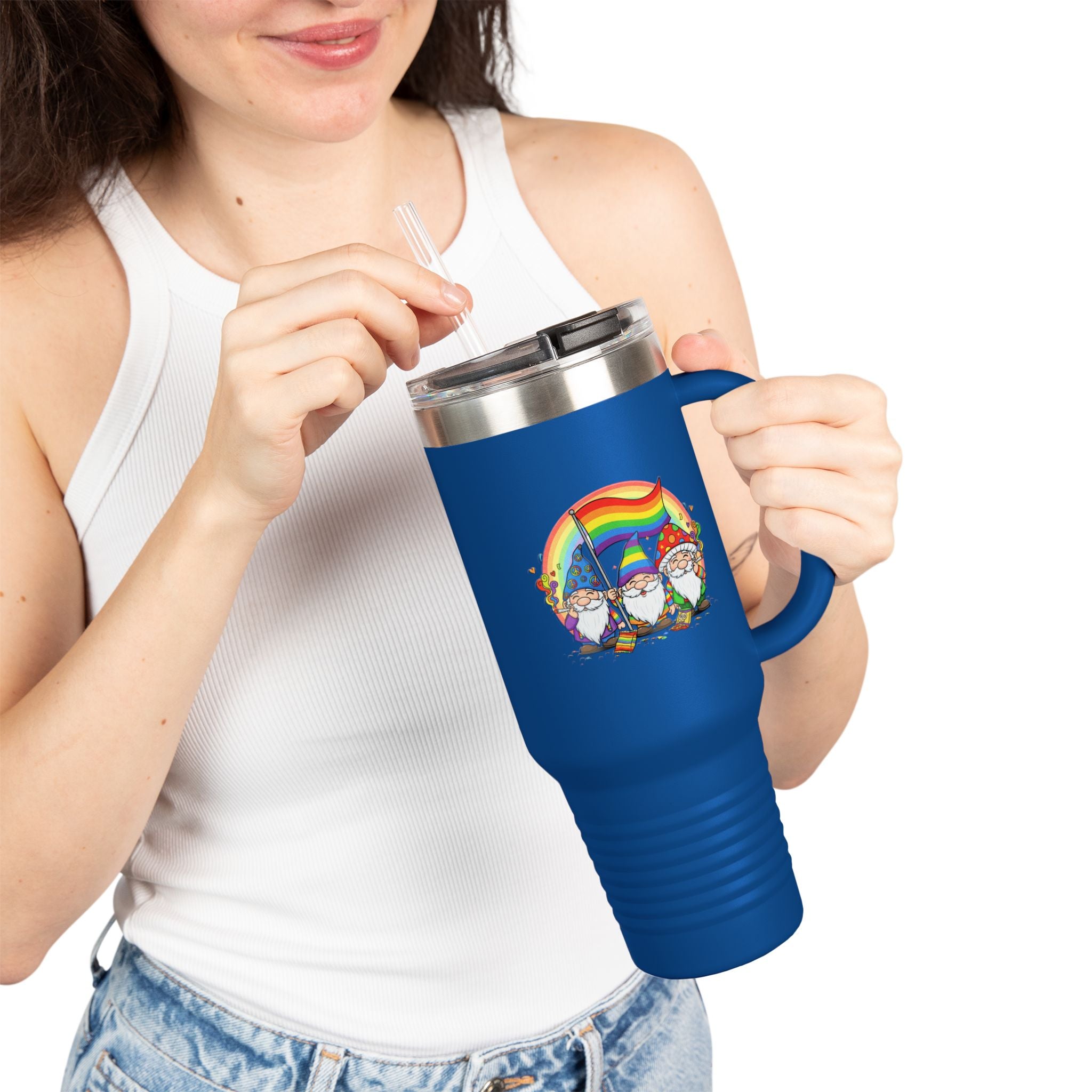 Pride Gnome 40oz Insulated Travel Mug