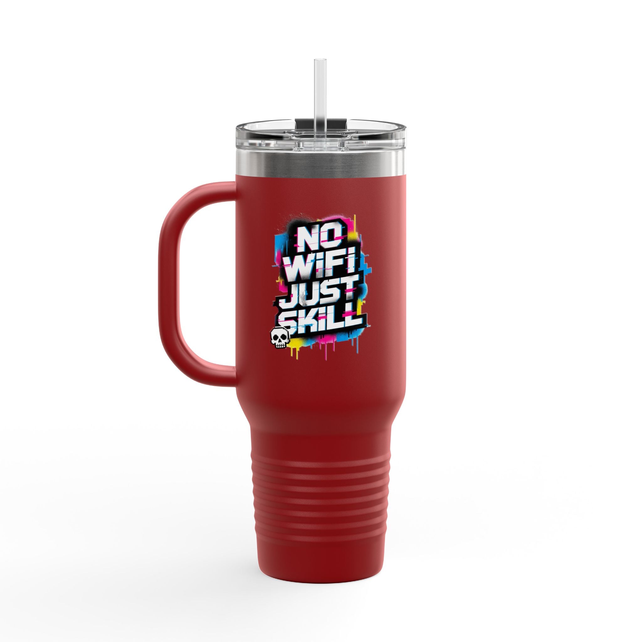 No WiFi Just Skill 40oz Insulated Travel Mug
