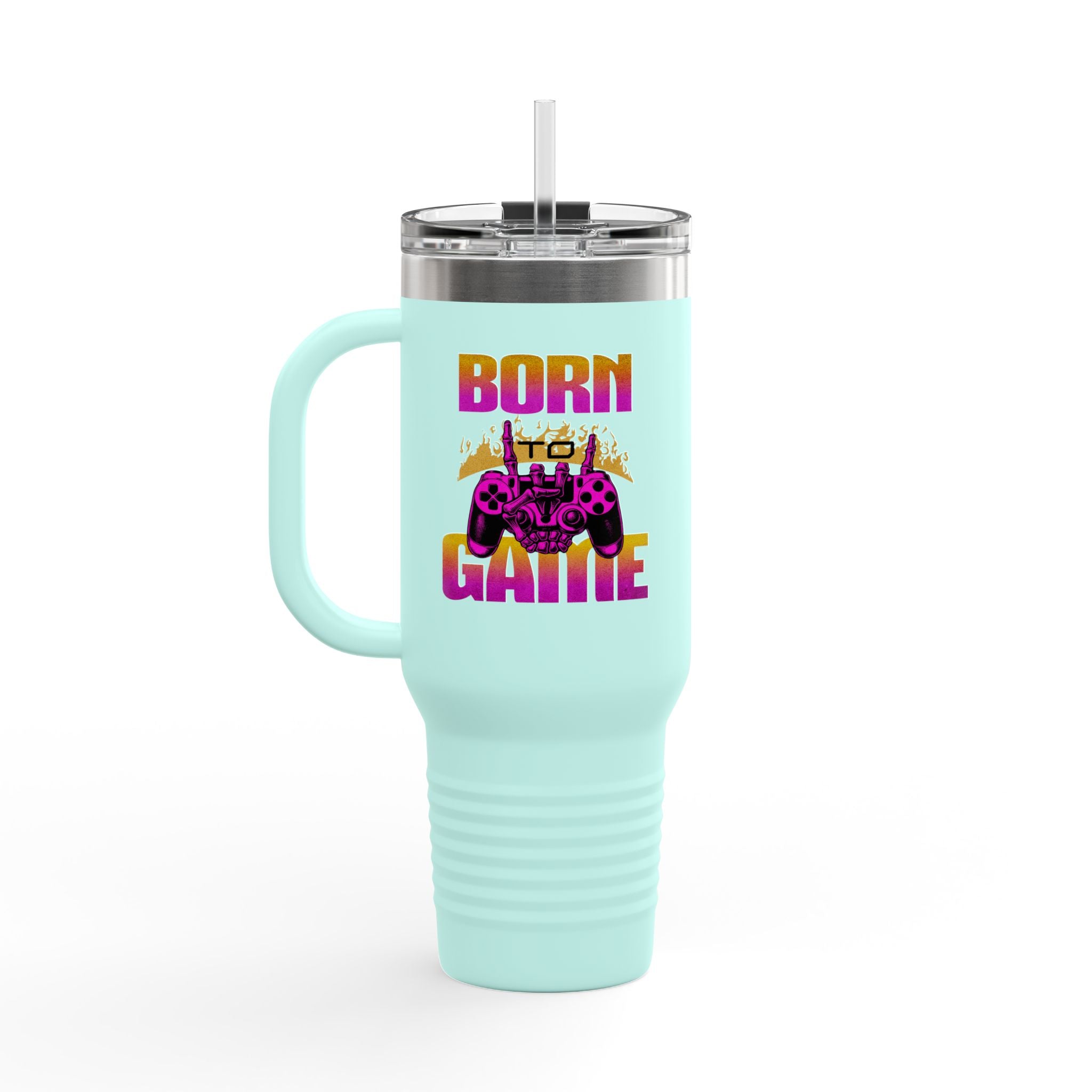 Born to Game 40oz Insulated Travel Mug