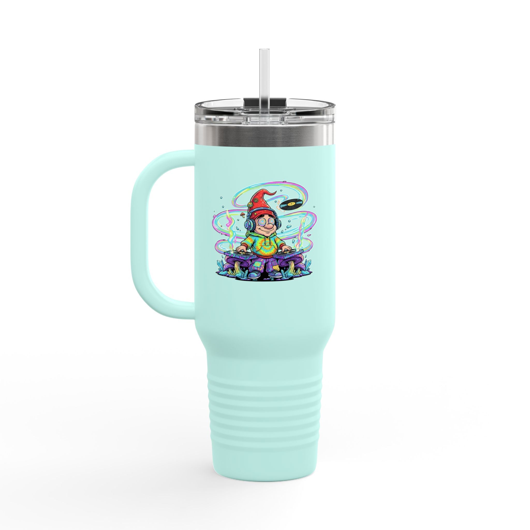Psychedelic DJ 40oz Insulated Travel Mug