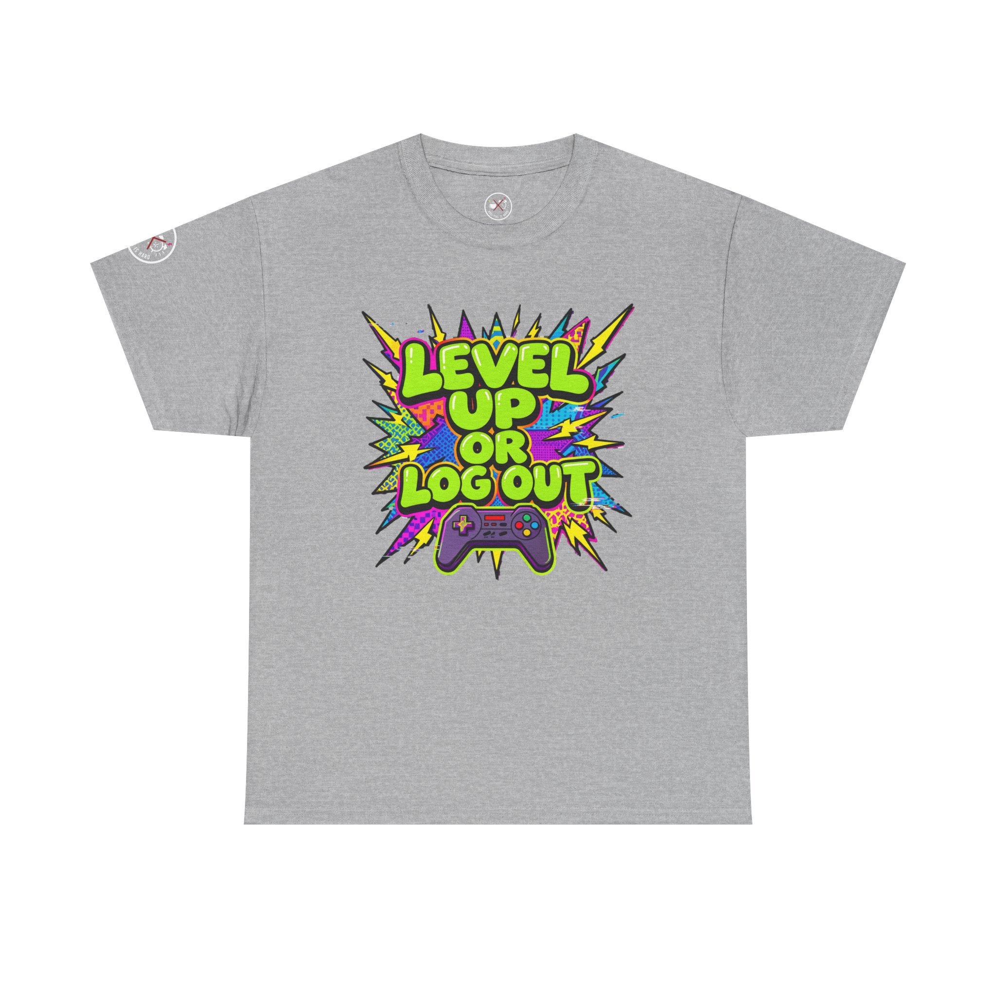 Level Up or Log Out Heavy Cotton T-Shirt