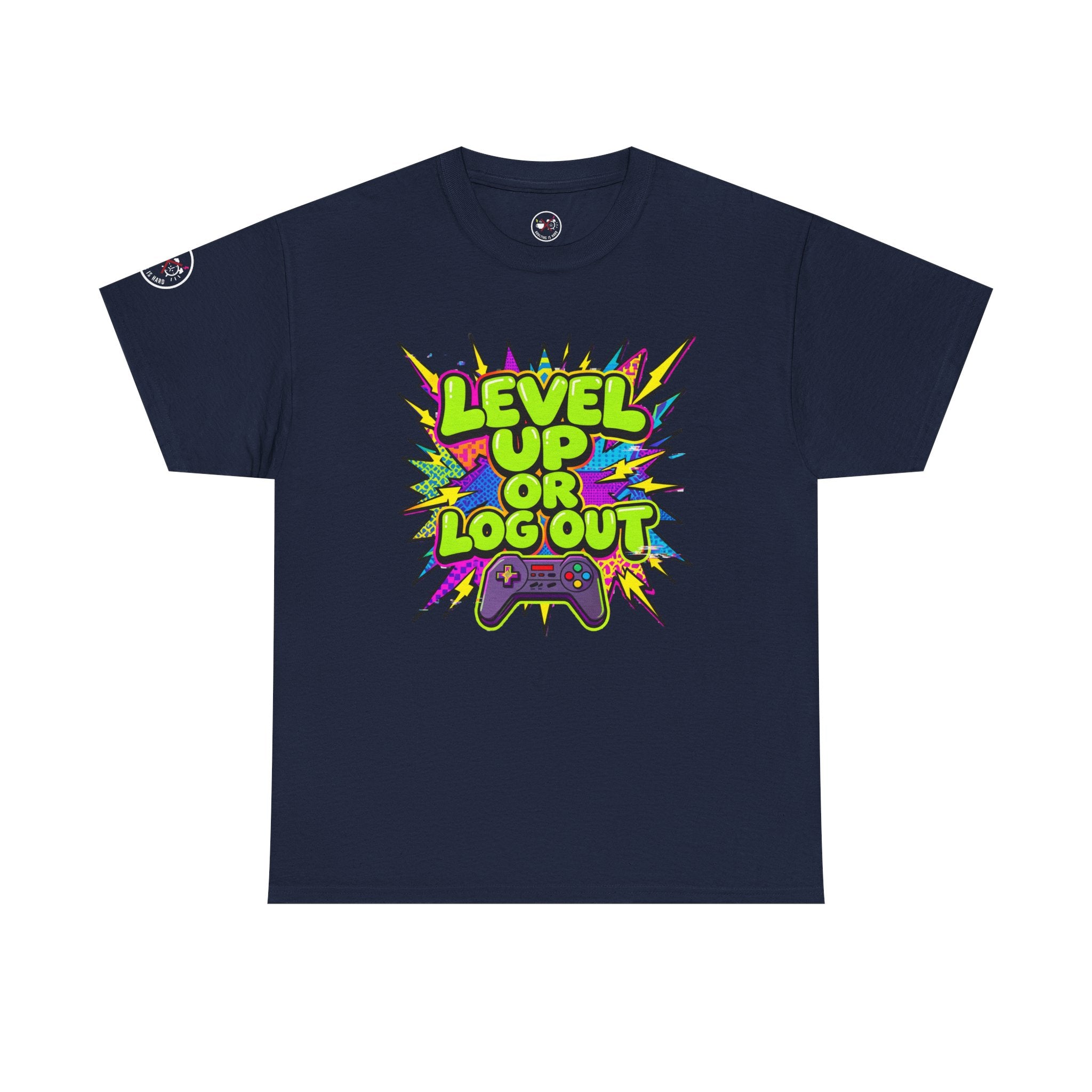 Level Up or Log Out Heavy Cotton T-Shirt