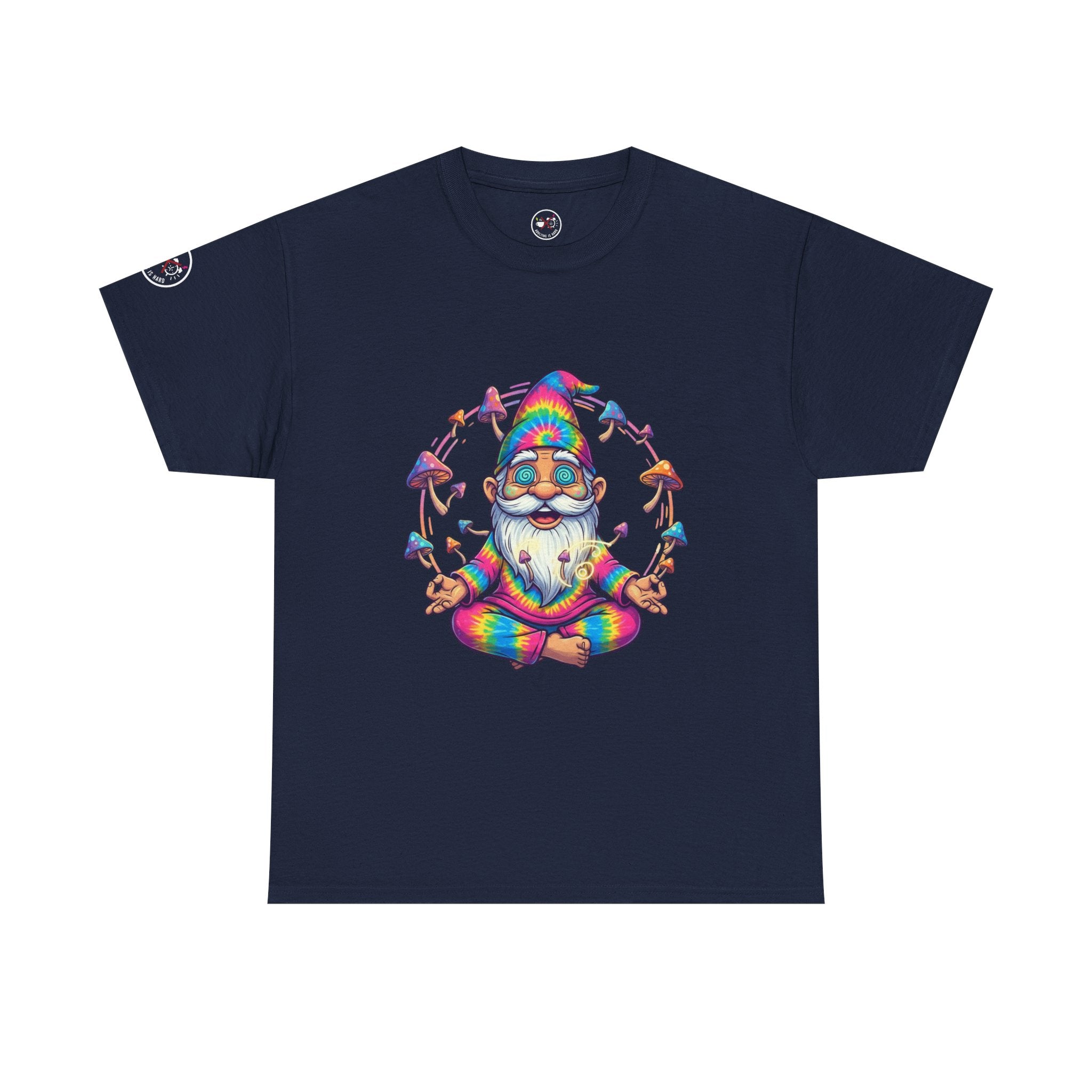 Mushroom Meditation Gnome Heavy Cotton Tee