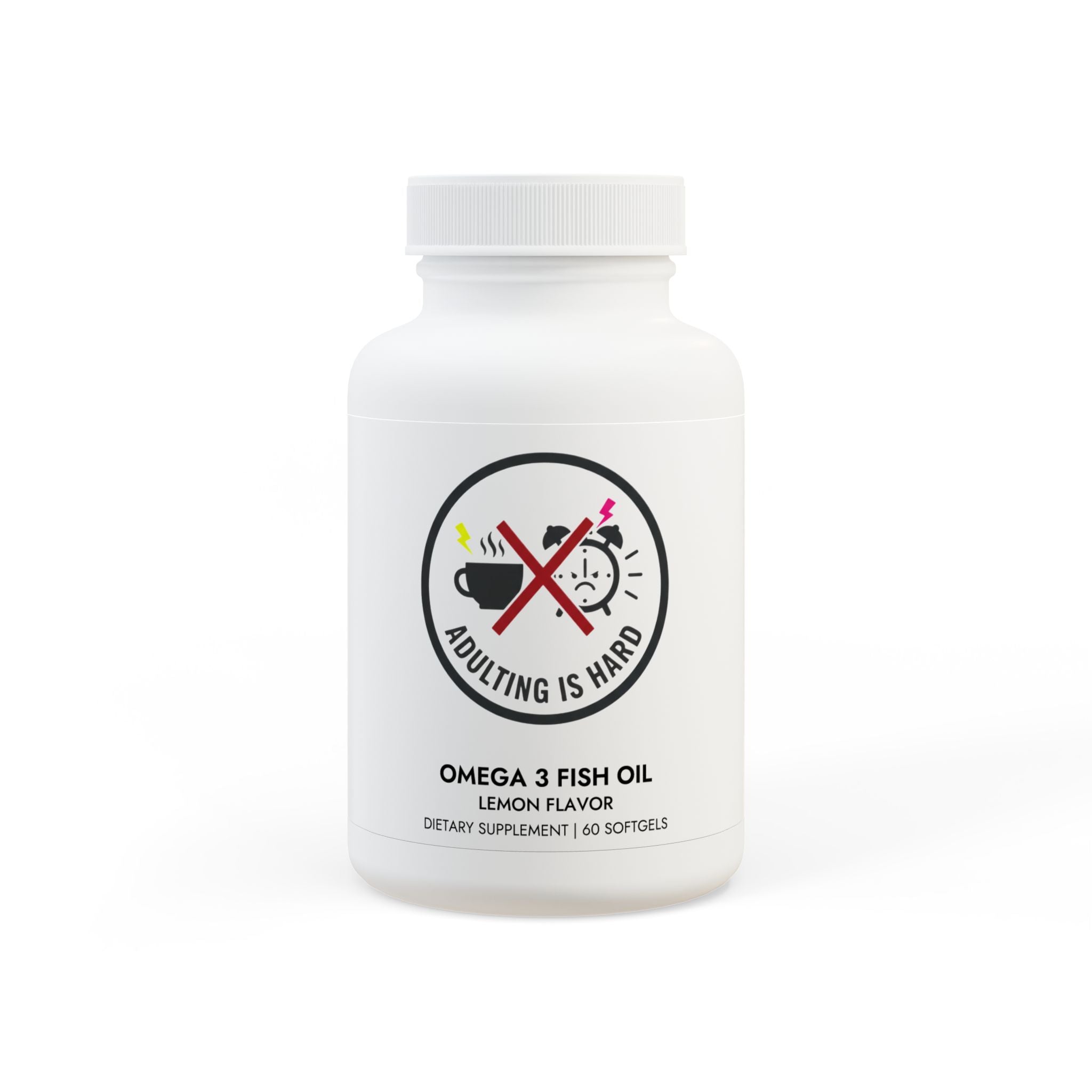 Adulting Is Hard Omega 3 Fish Oil Supplement (60 Softgels)