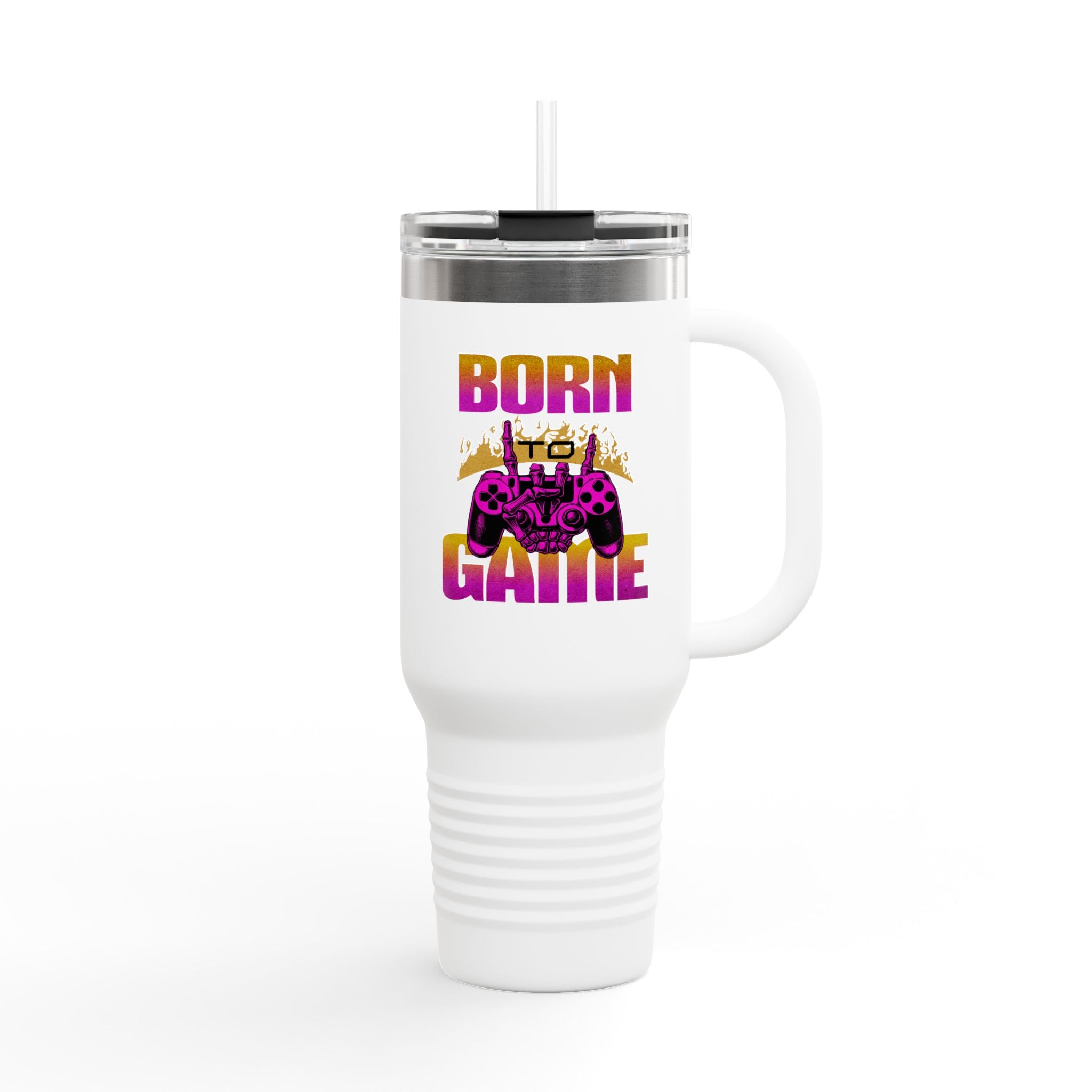 Born to Game 40oz Insulated Travel Mug