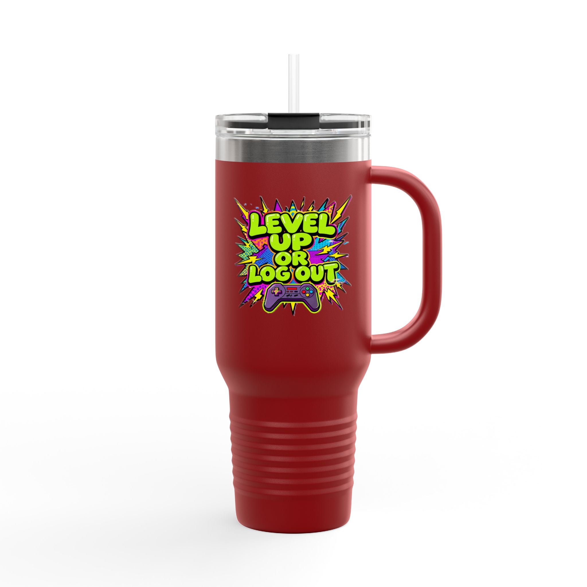 Level Up or Log Out 40oz Insulated Travel Mug