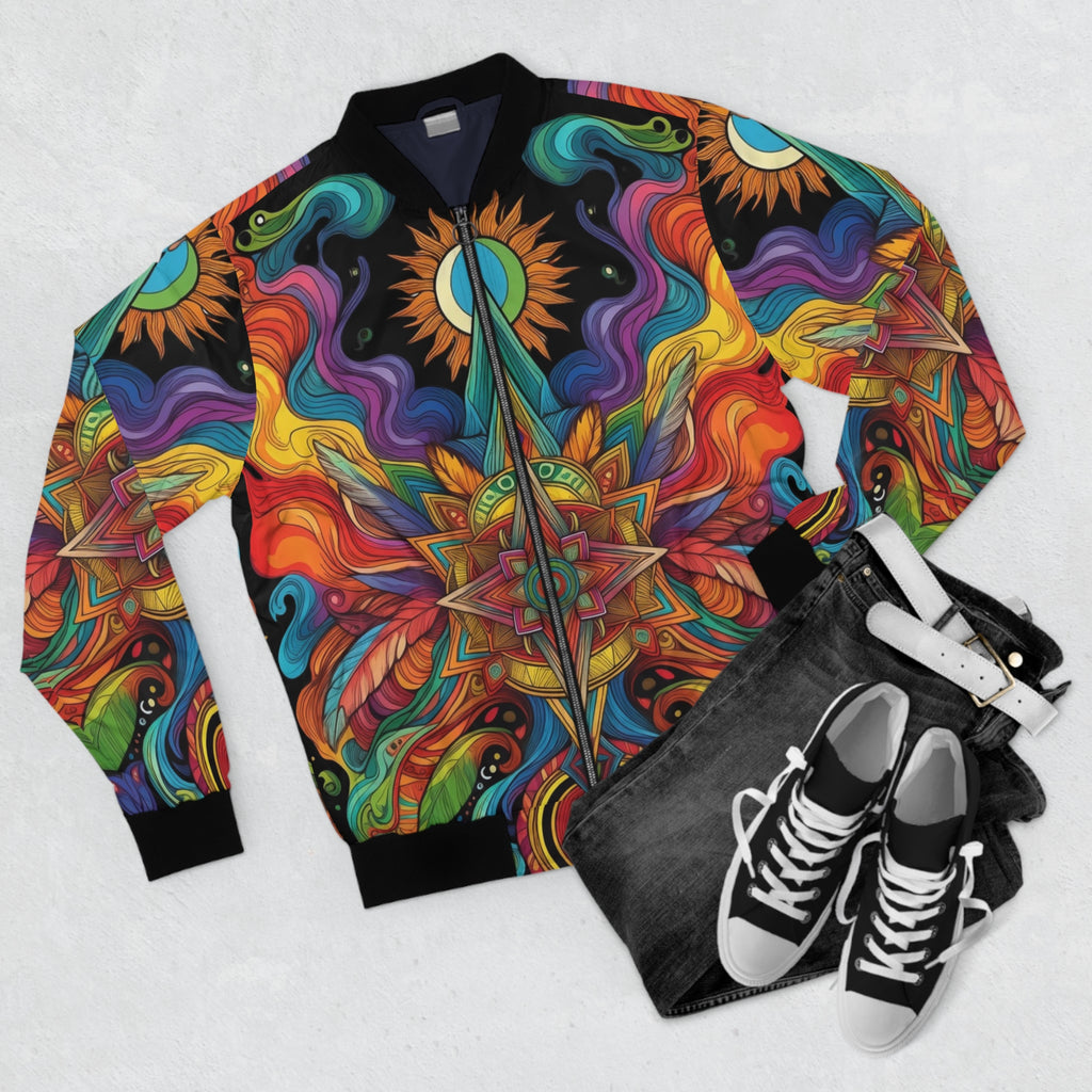 Psychedelic Mandala Bomber Jacket