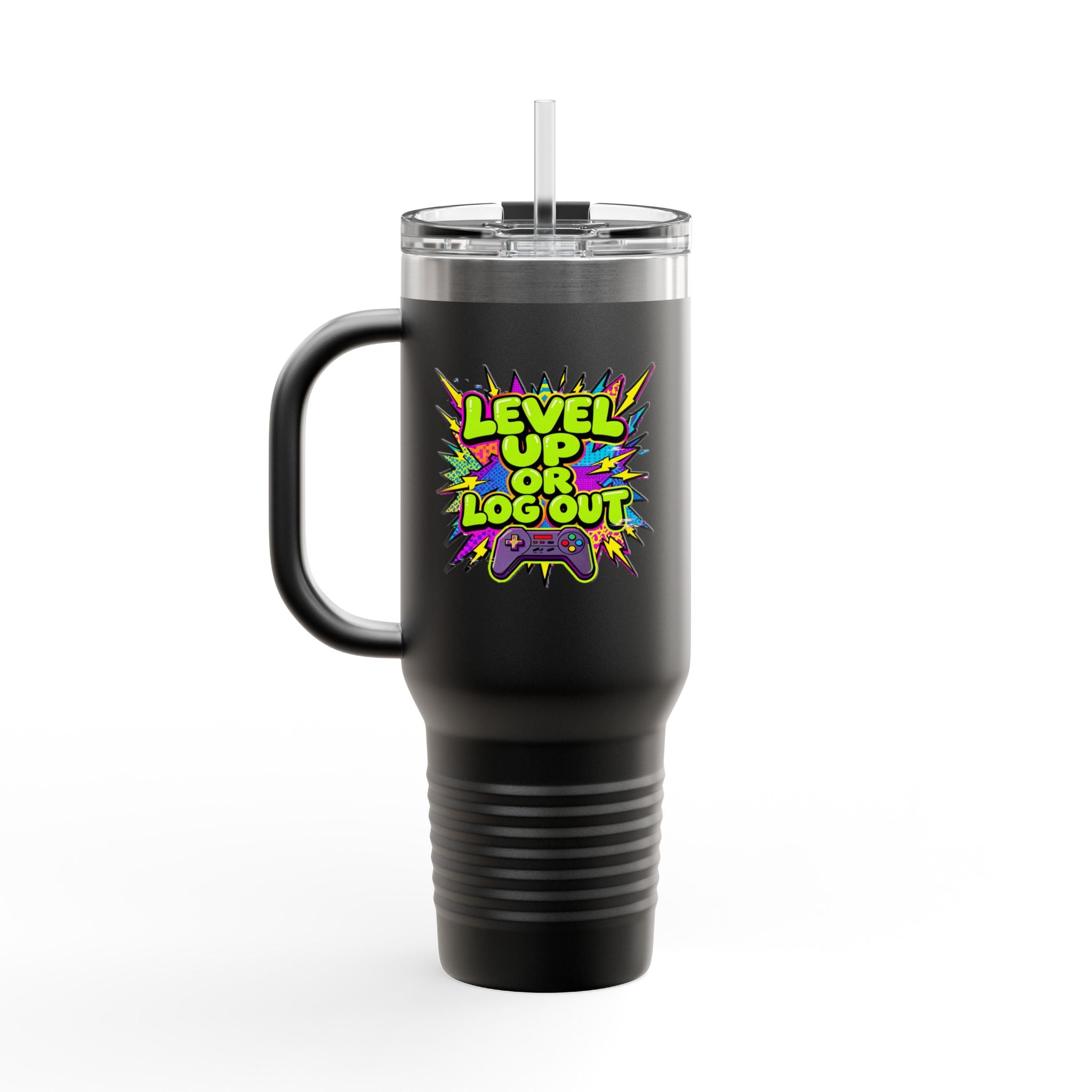 Level Up or Log Out 40oz Insulated Travel Mug