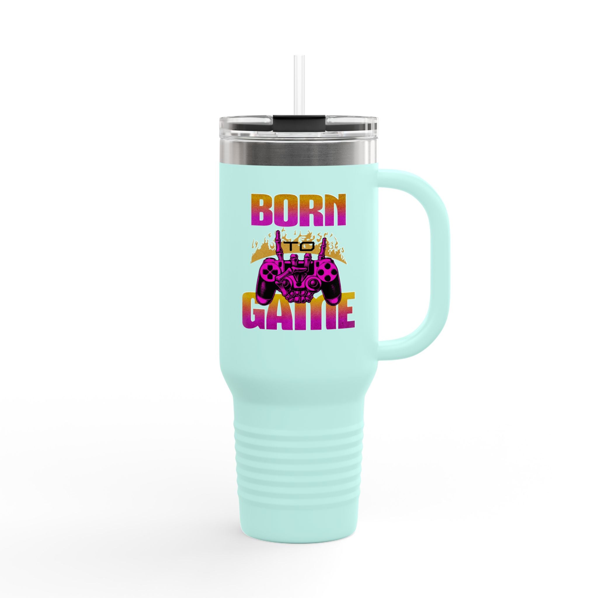 Born to Game 40oz Insulated Travel Mug