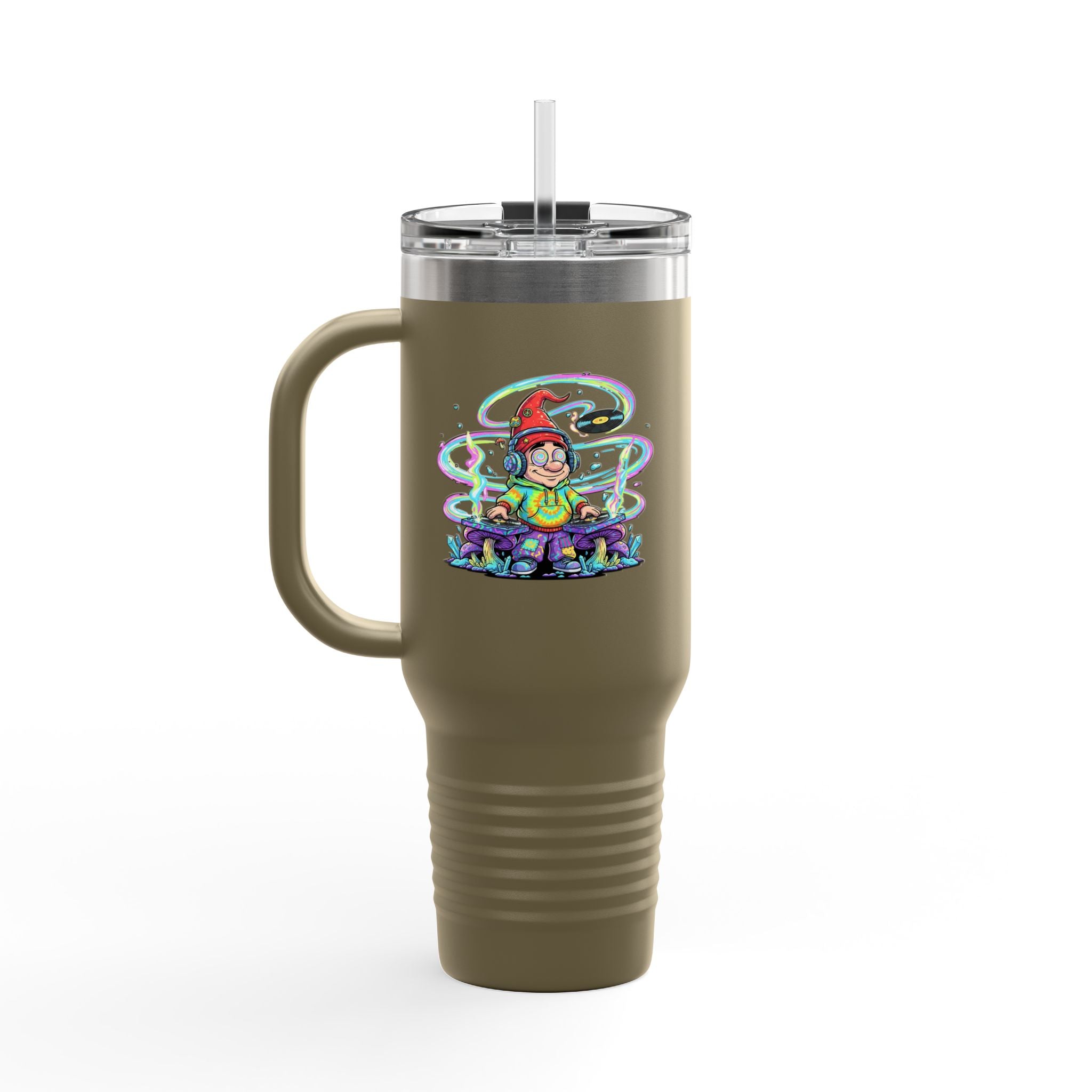 Psychedelic DJ 40oz Insulated Travel Mug