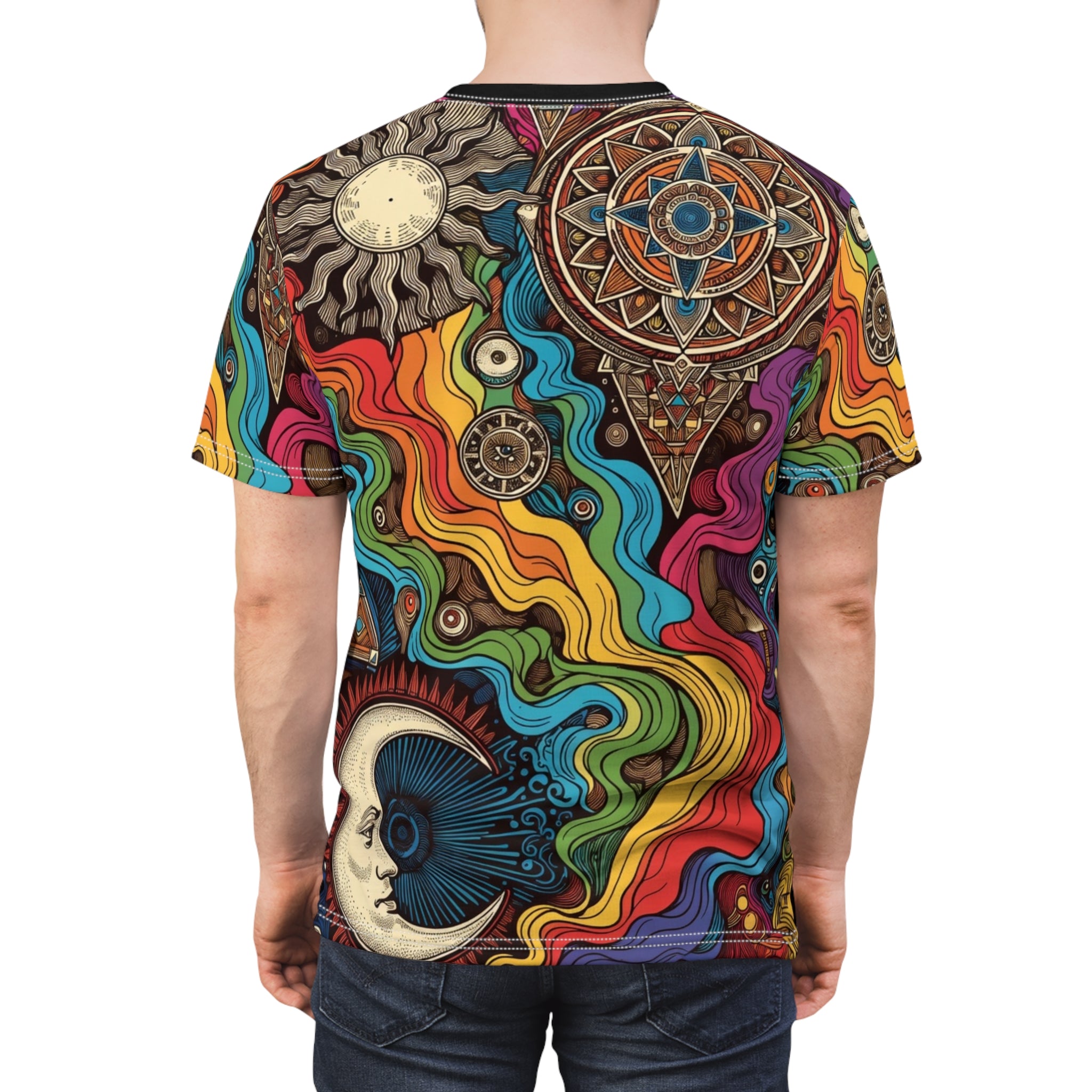 Psychedelic Sun & Moon All-Over Print Tee