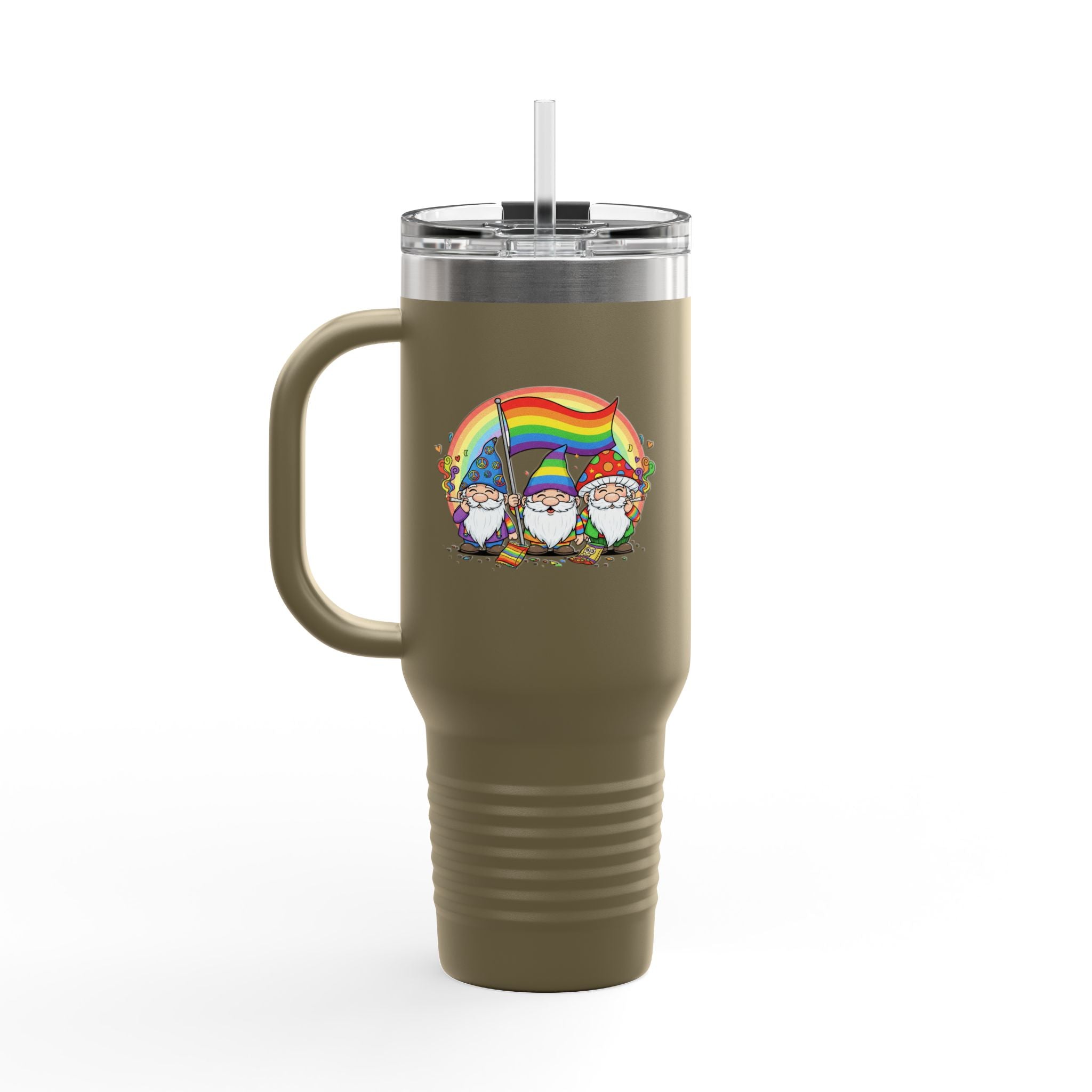 Pride Gnome 40oz Insulated Travel Mug