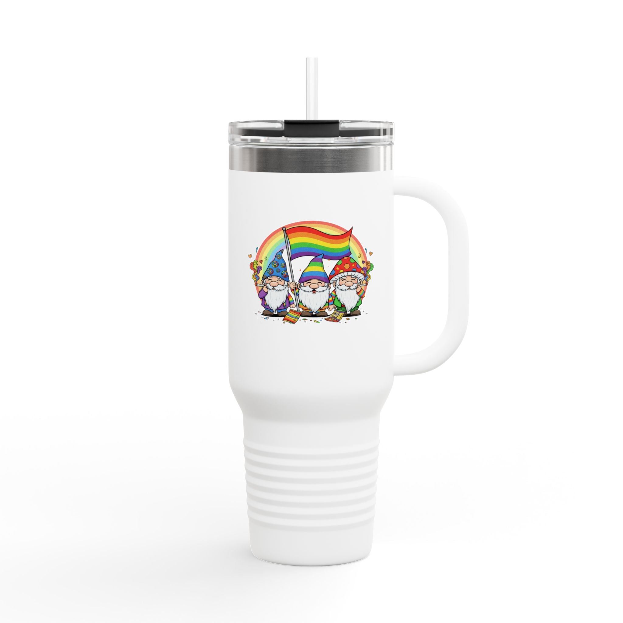 Pride Gnome 40oz Insulated Travel Mug