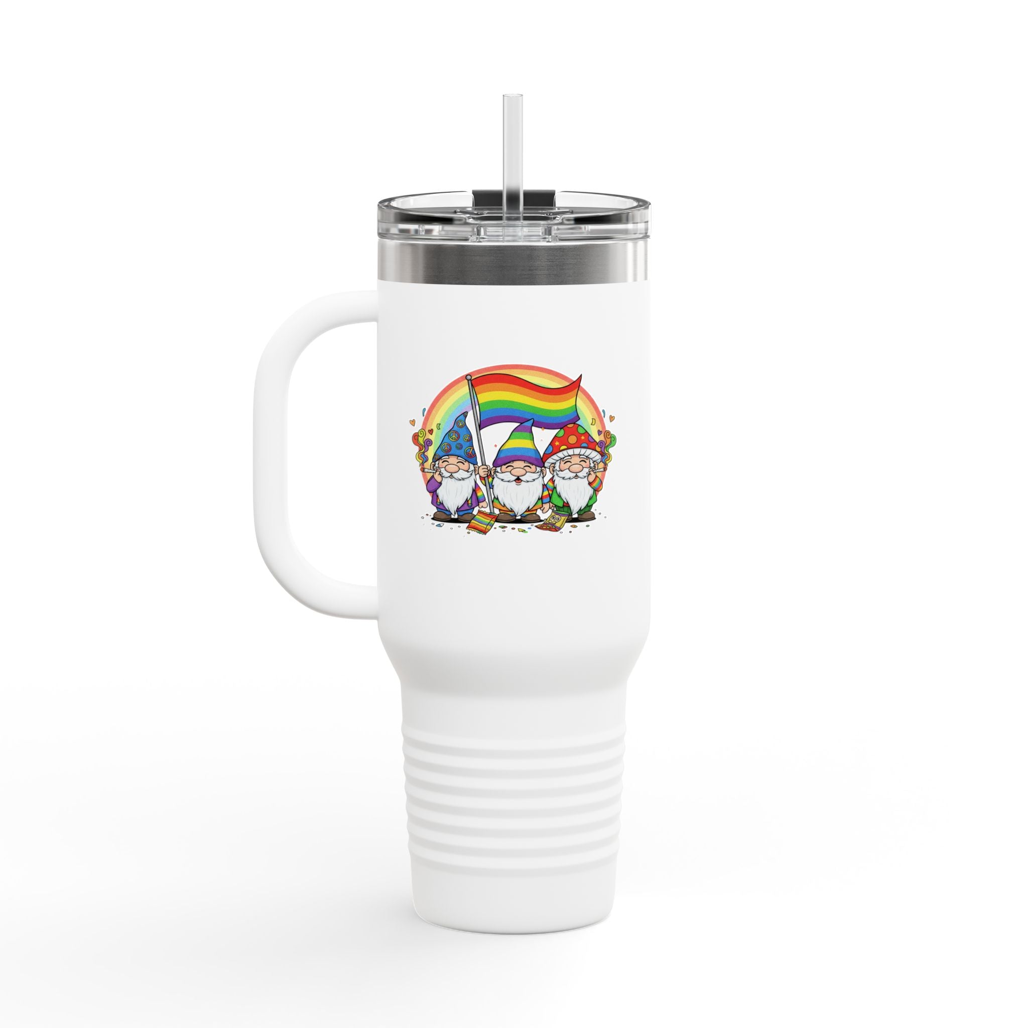 Pride Gnome 40oz Insulated Travel Mug