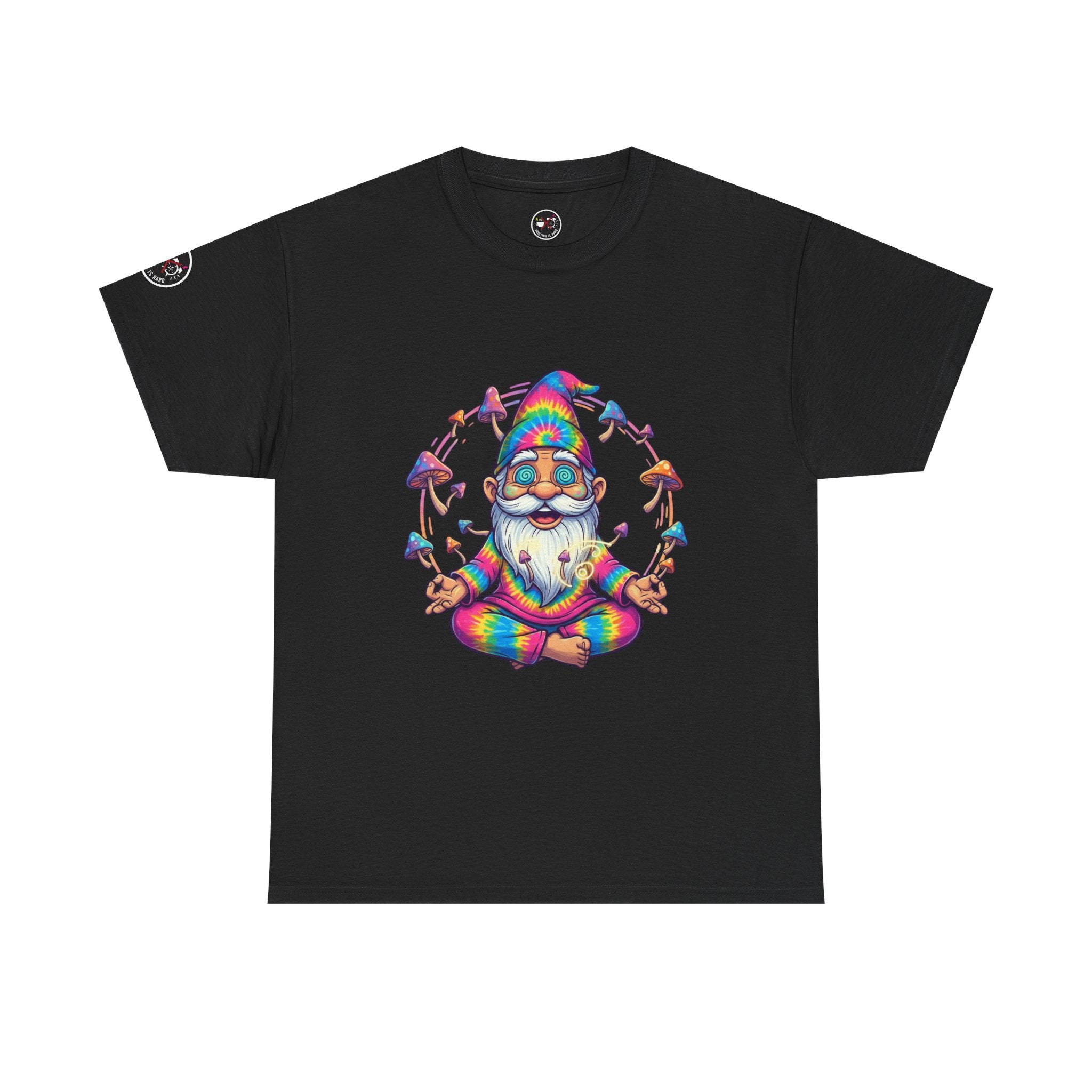 Mushroom Meditation Gnome Heavy Cotton Tee