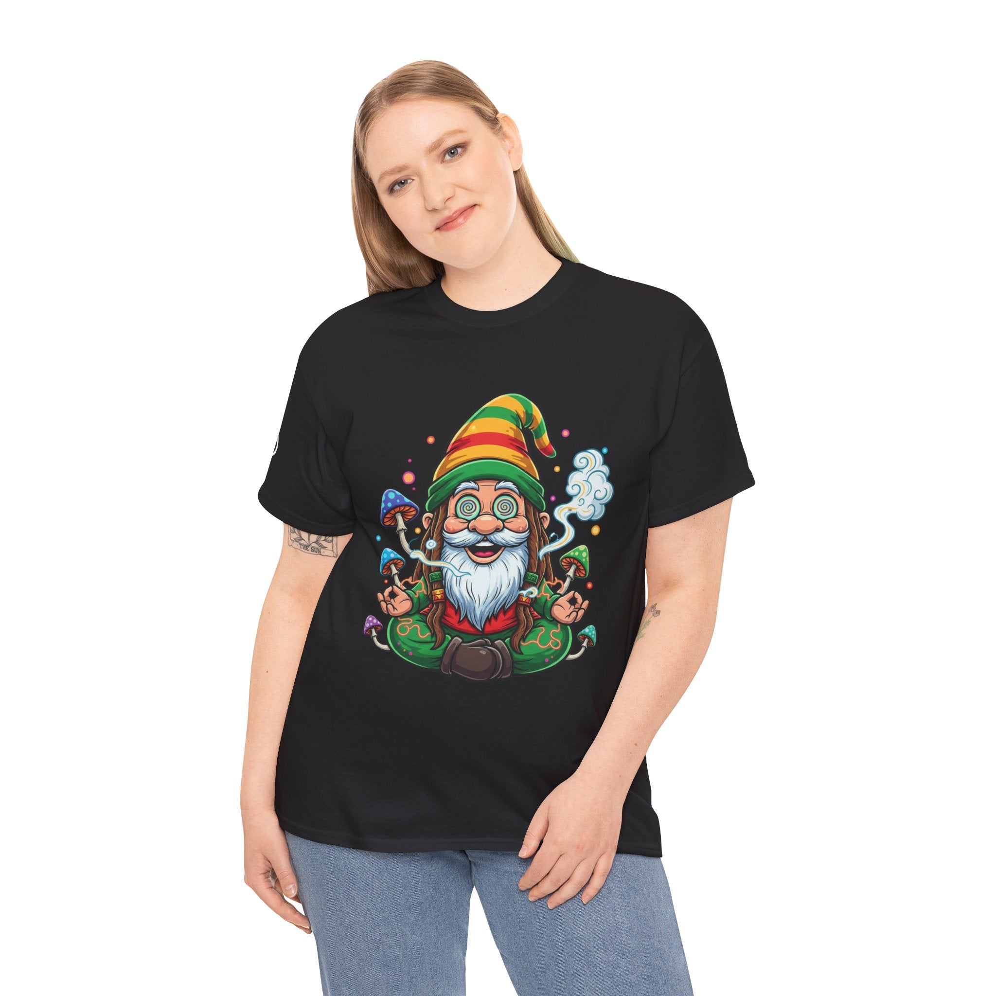 Gnome Meditation Heavy Cotton T‑Shirt