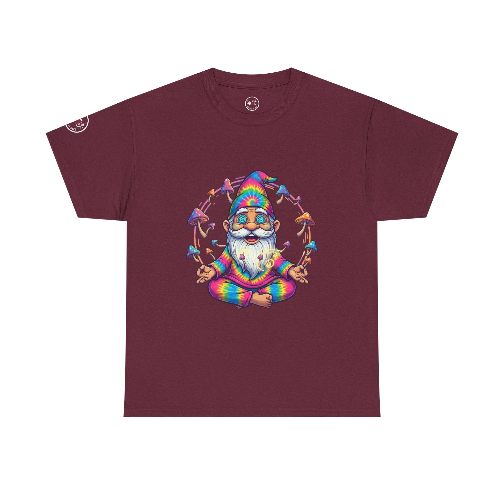 Mushroom Meditation Gnome Heavy Cotton Tee