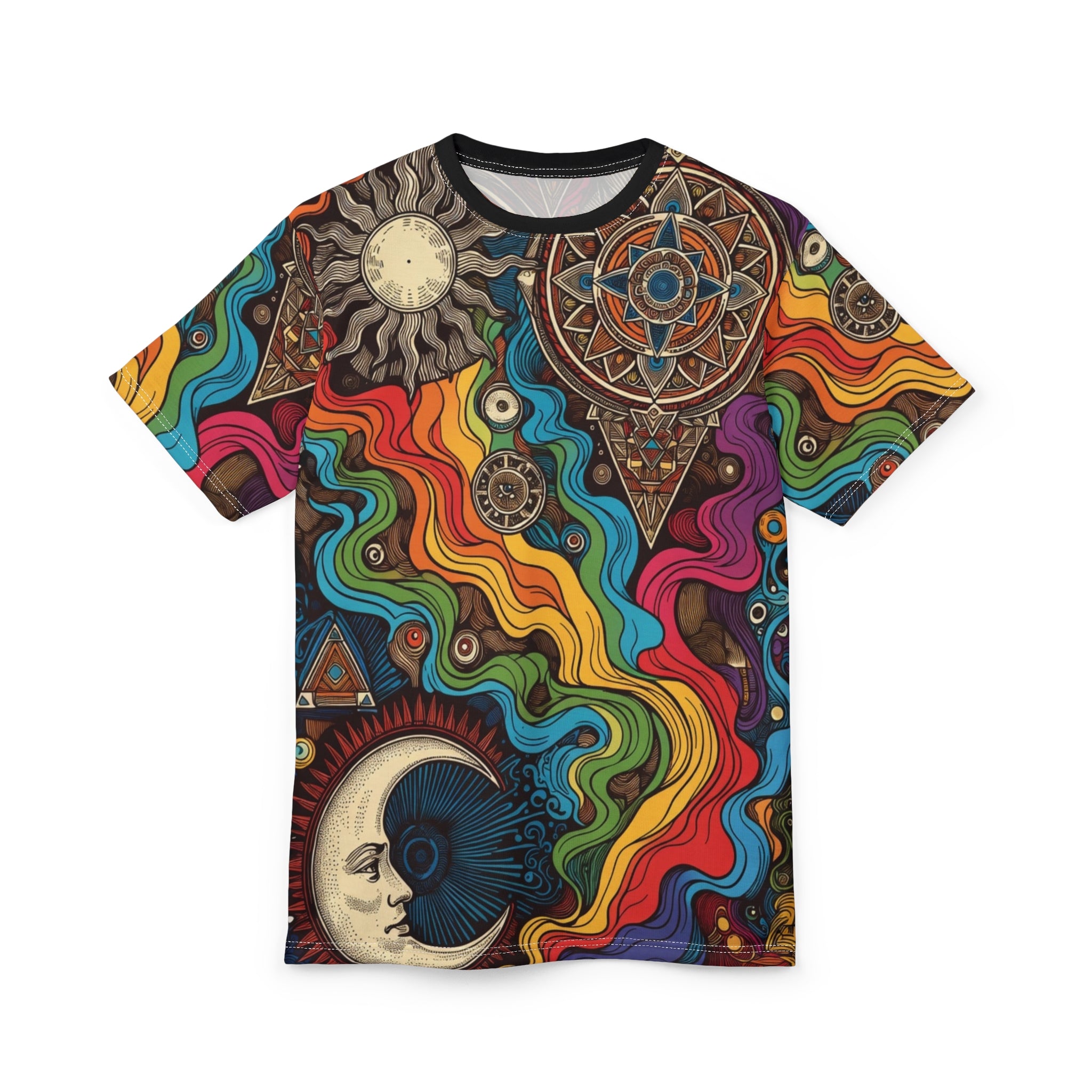 Psychedelic Sun & Moon All-Over Print Tee