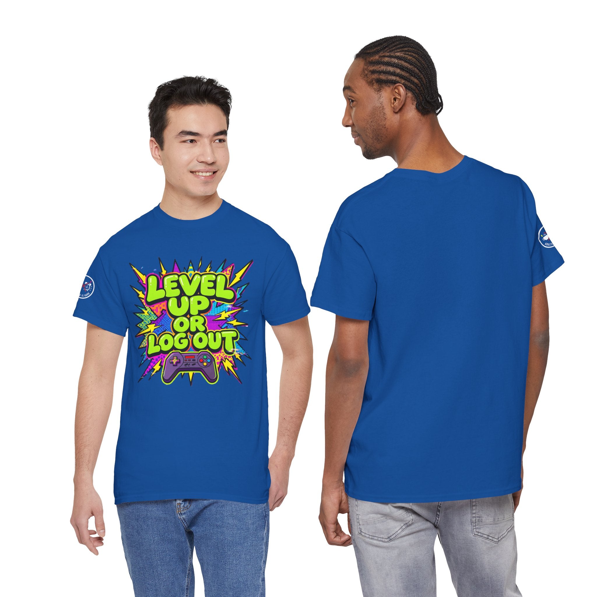 Level Up or Log Out Heavy Cotton T-Shirt