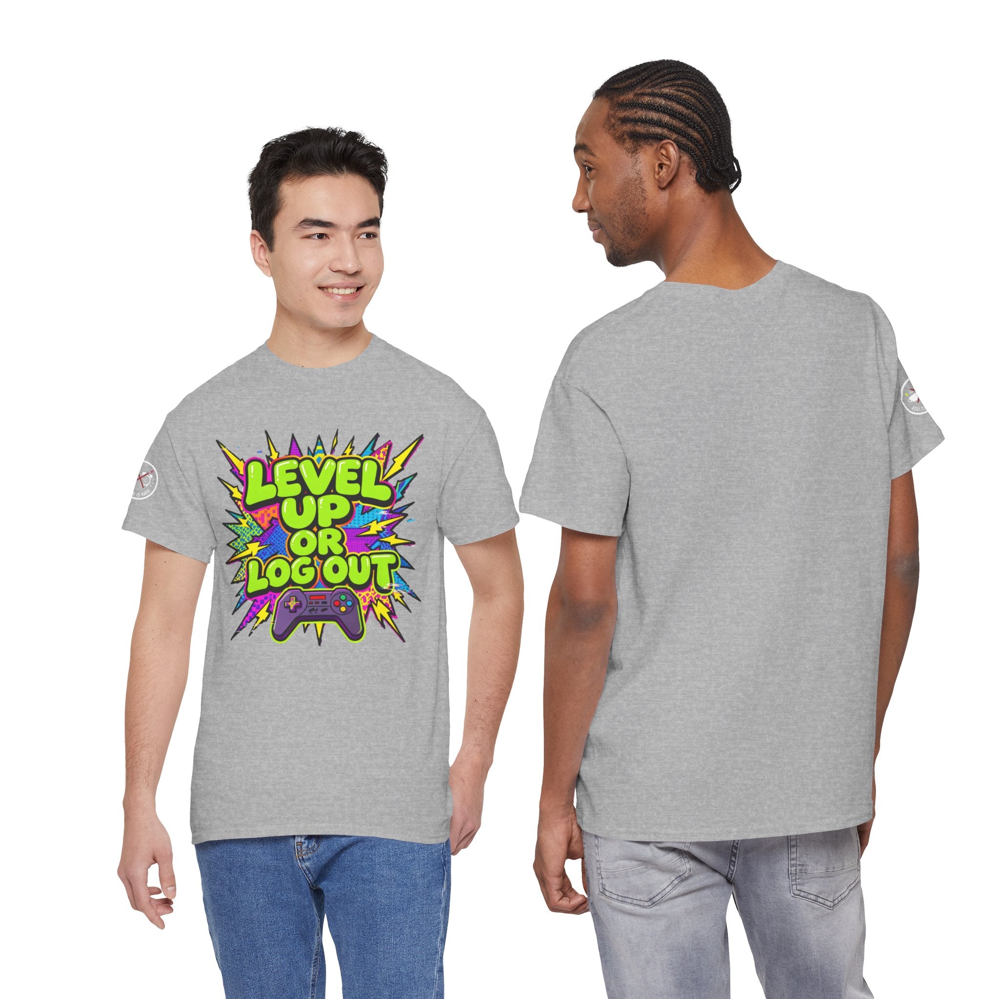 Level Up or Log Out Heavy Cotton T-Shirt